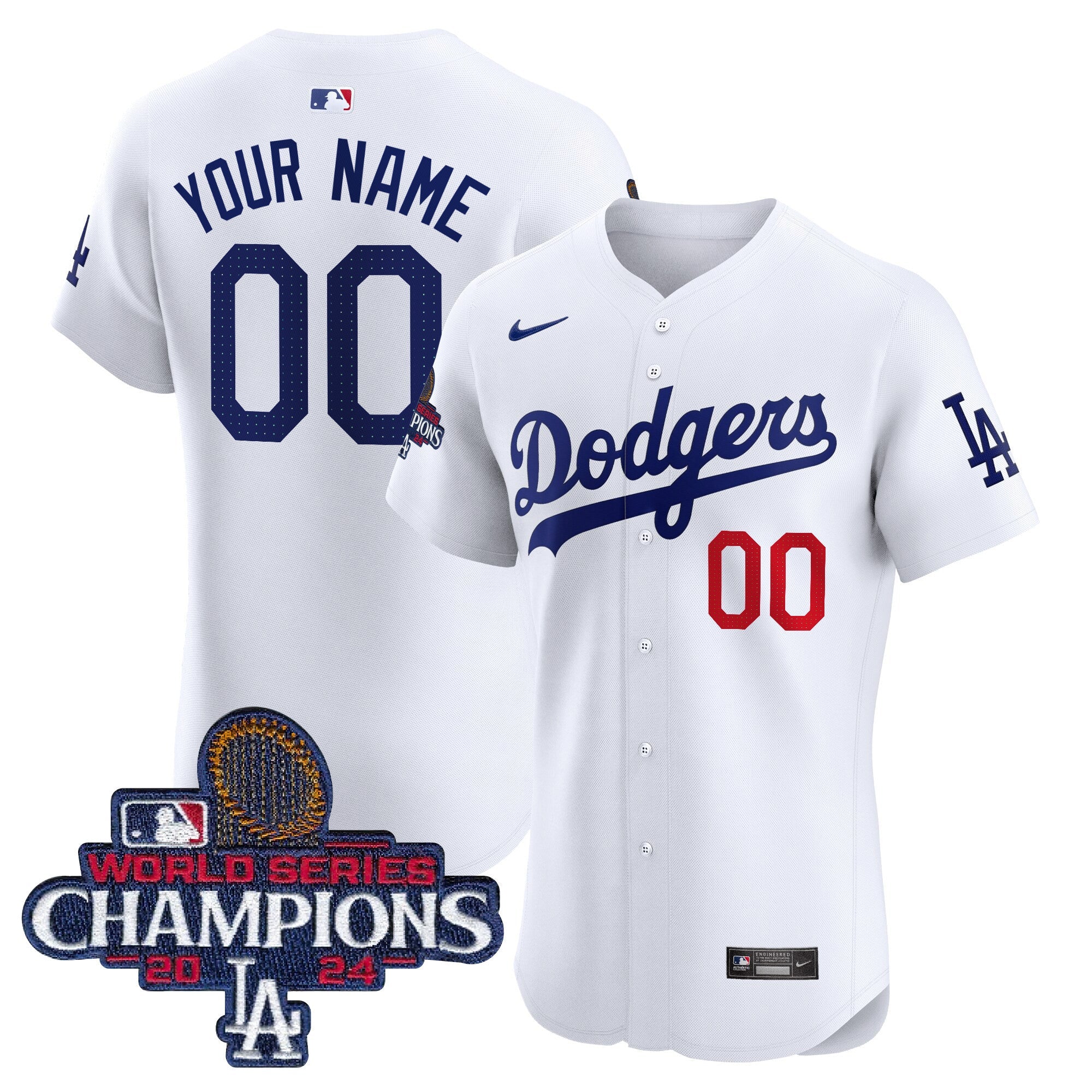 2024 World Series Champions Patch Vapor Premier Elite Custom Jersey