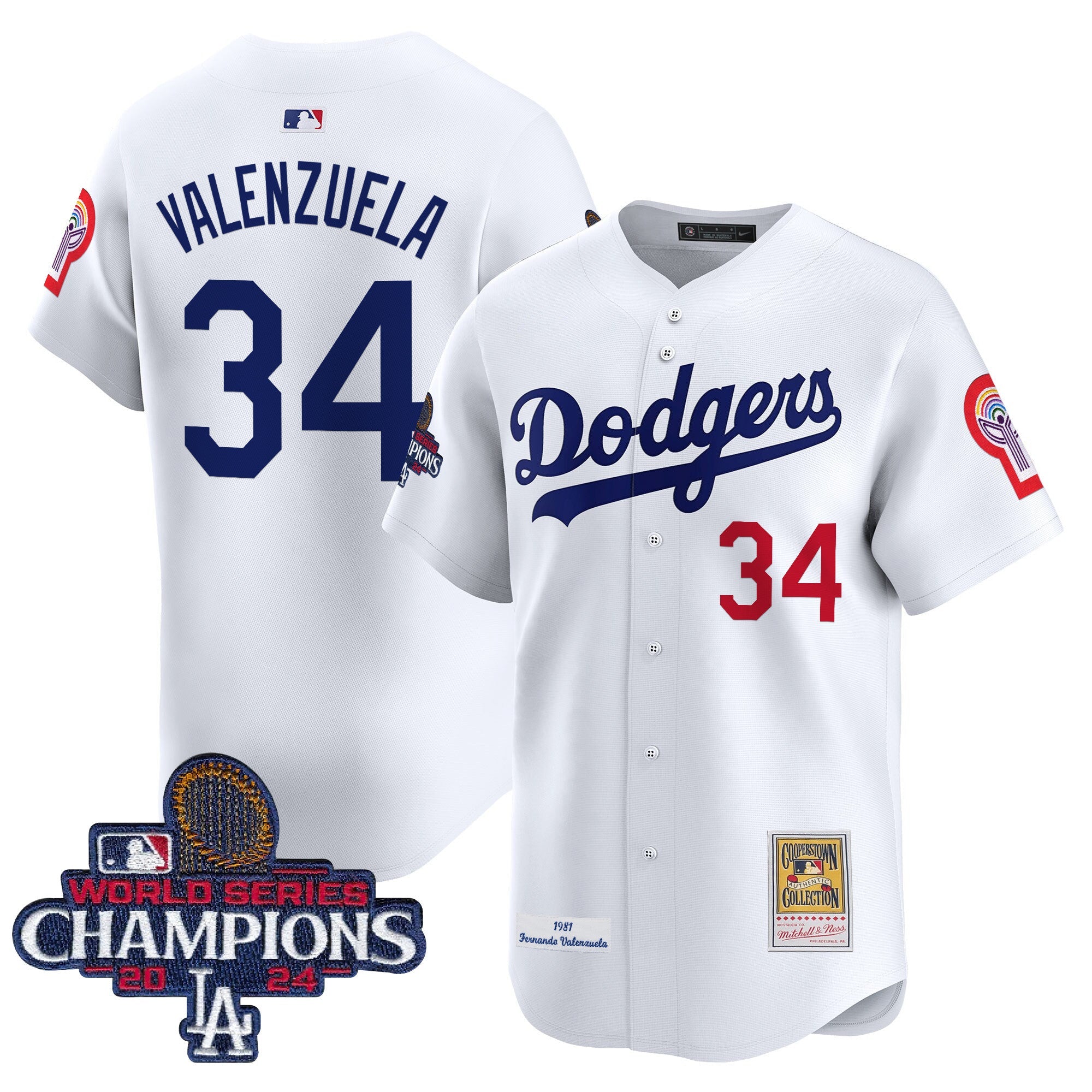 Fernando 1981 & 2024 World Series Champions Patch Cooperstown Jersey