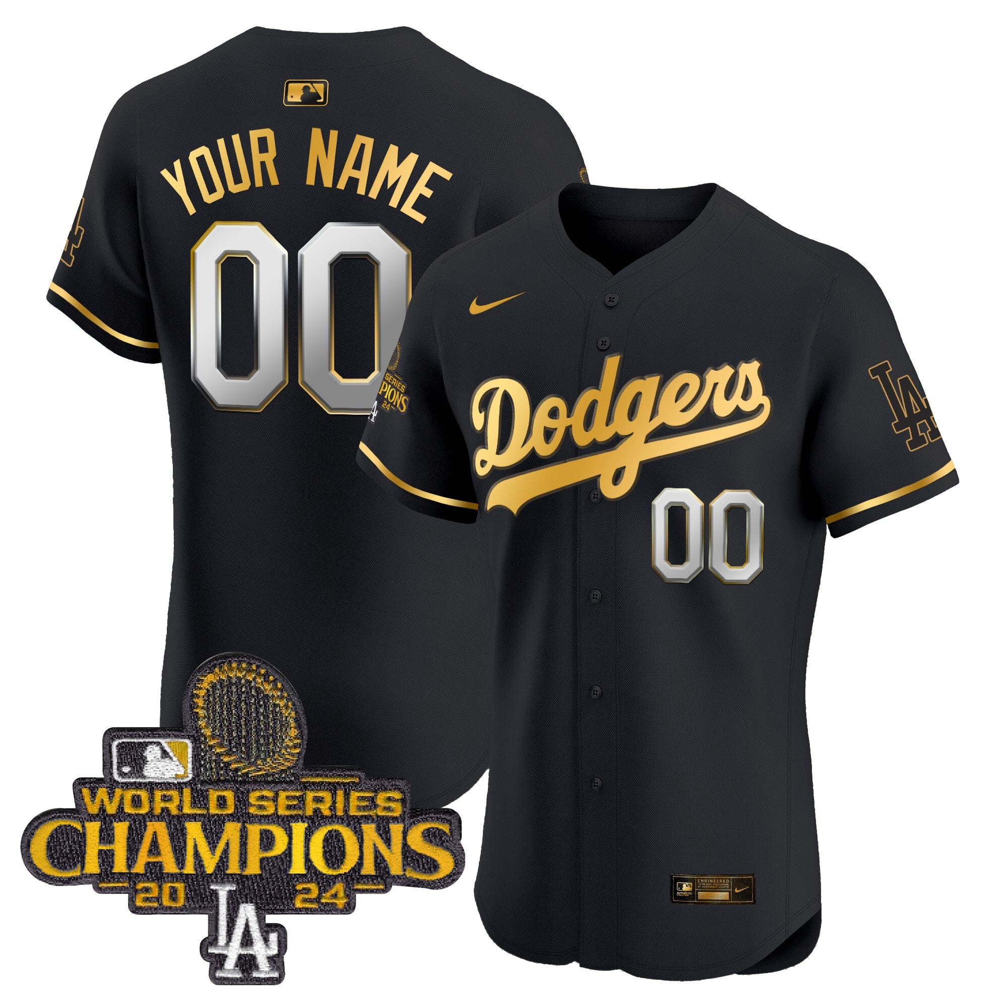 2024 World Series Champions Patch Vapor Premier Elite Custom Jersey