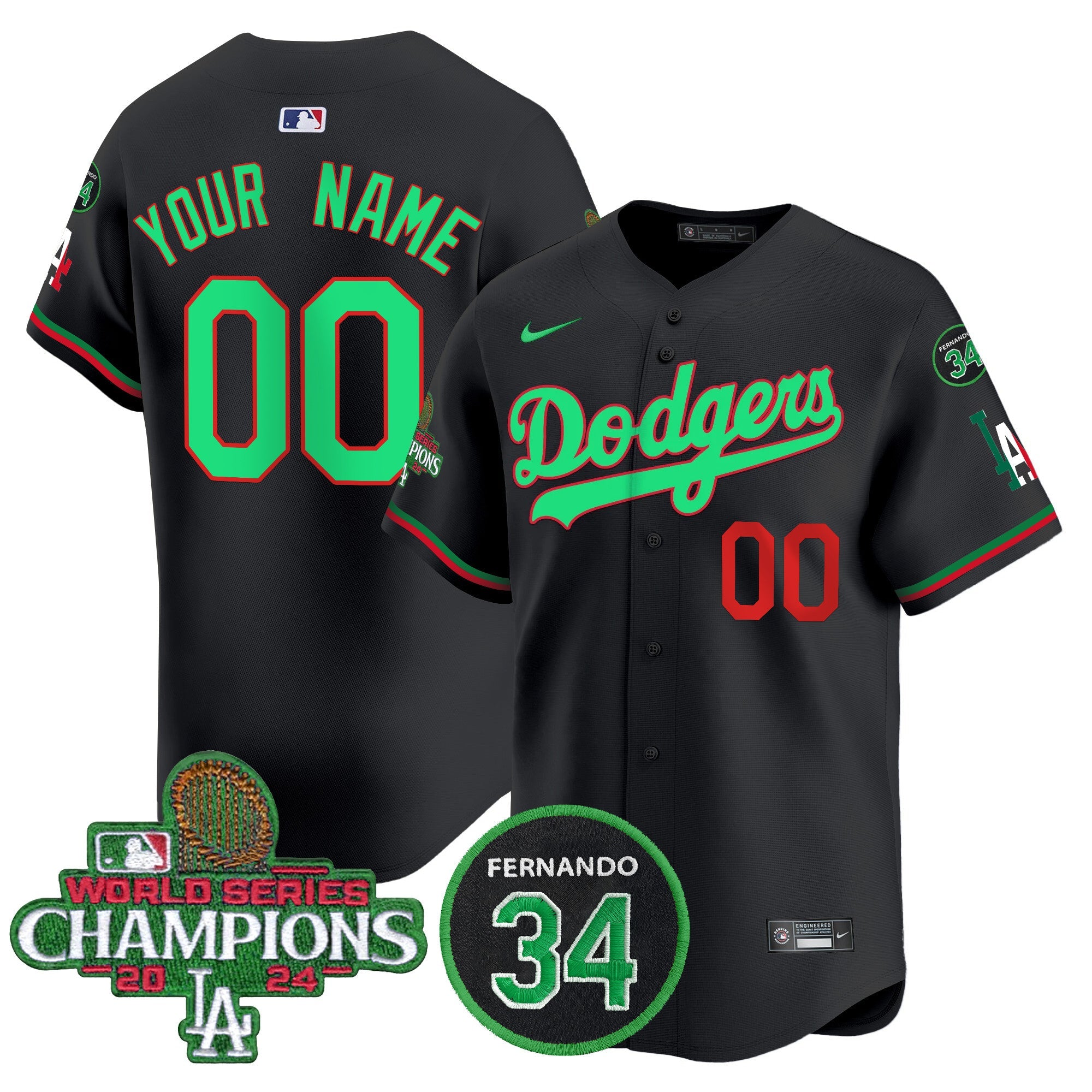 Mexico 2024 World Series Champions Patch Vapor Premier Limited Custom Jersey V3