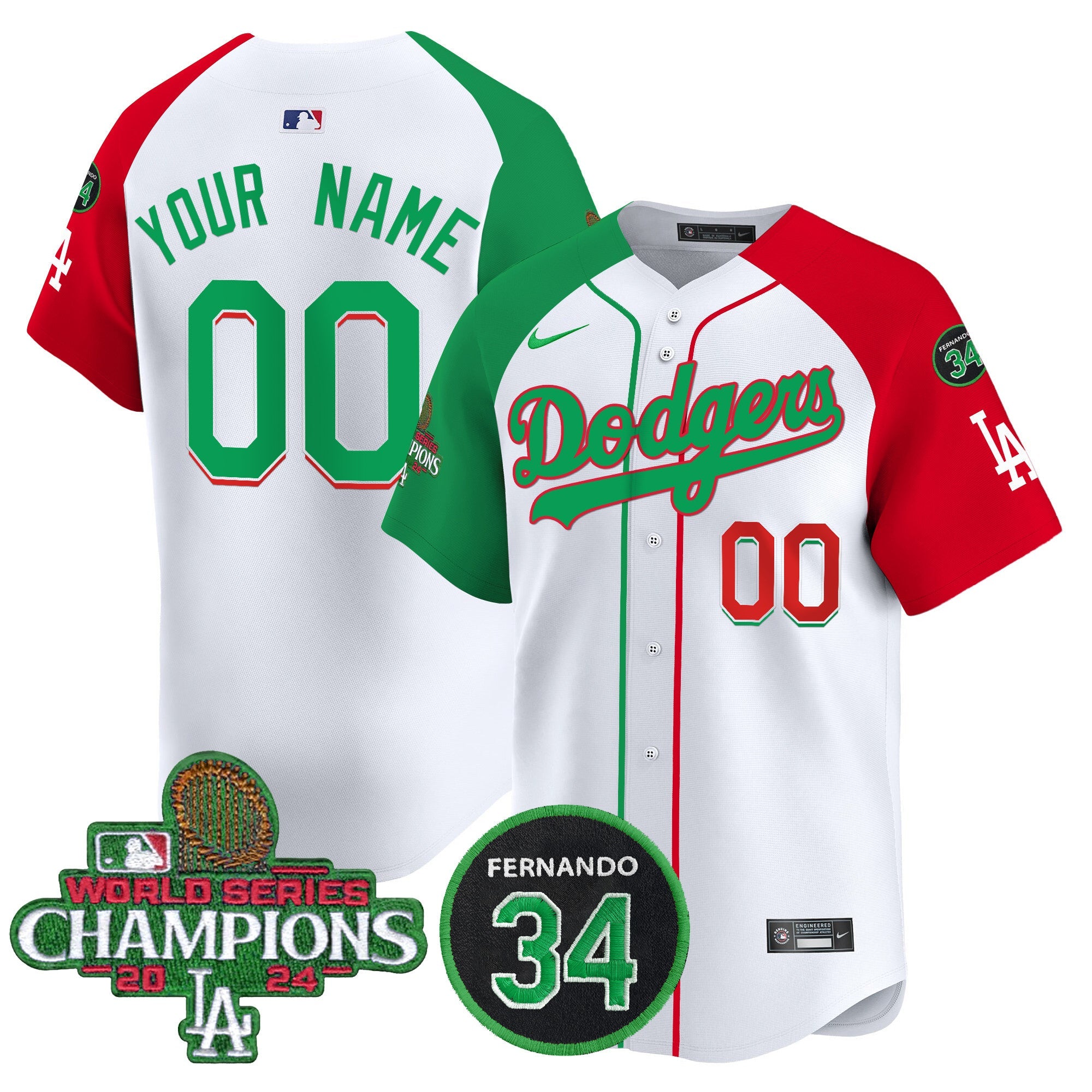 Mexico 2024 World Series Champions Patch Vapor Premier Limited Custom Jersey V3