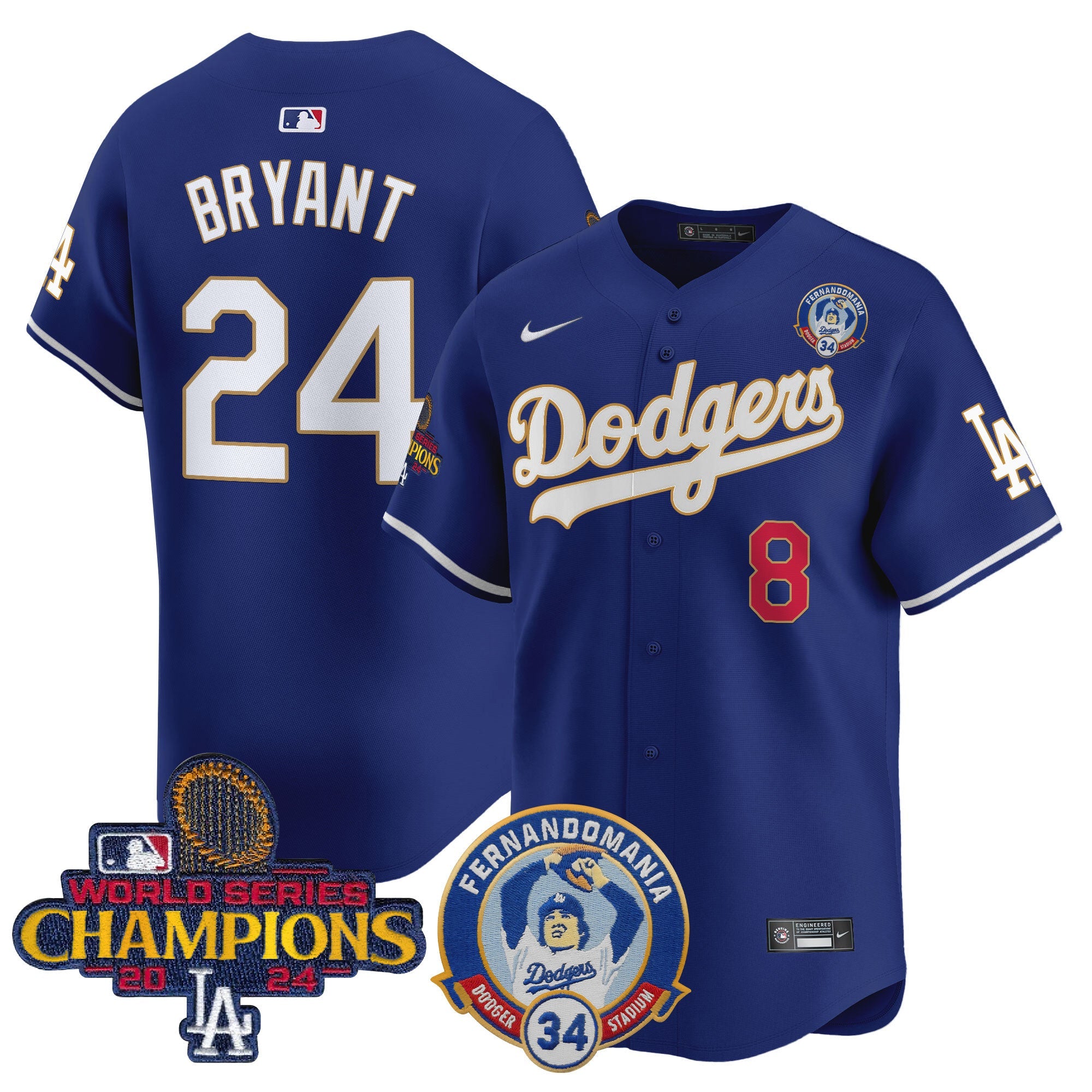 Men’s Fernando & 2024 World Series Champions Patch Vapor Premier Limited Jersey