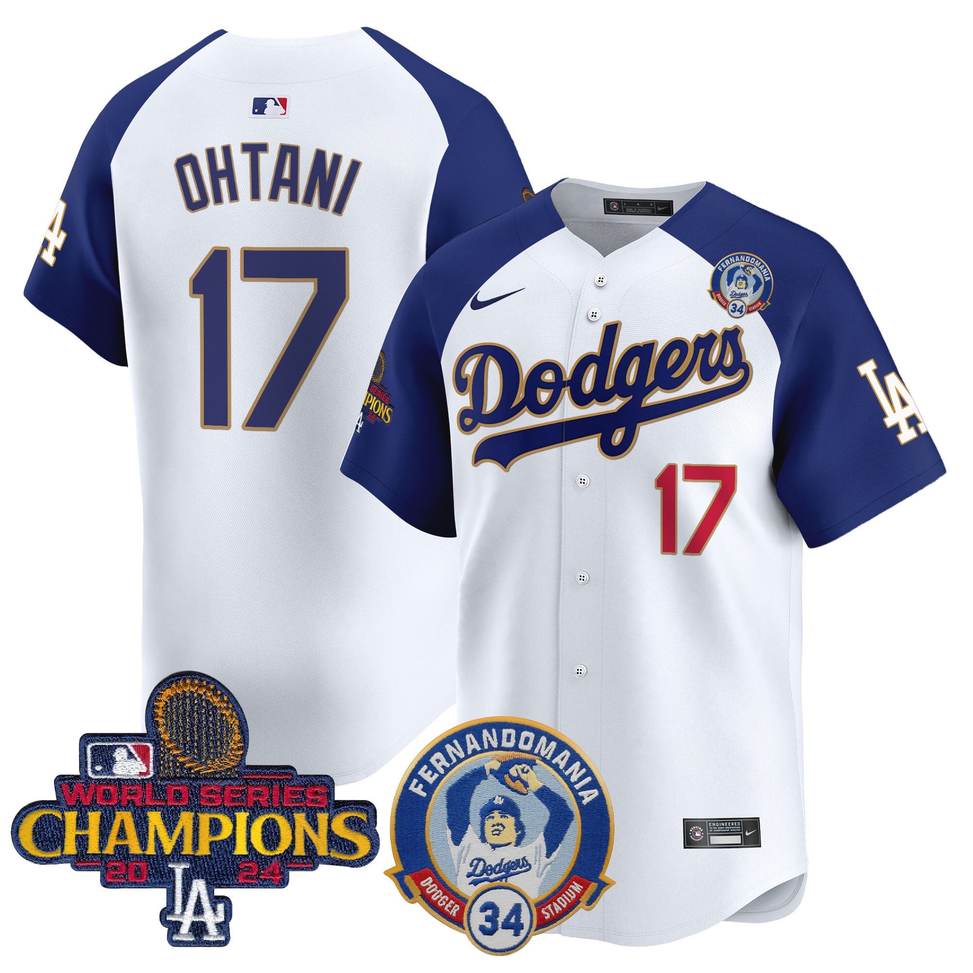 Men’s Fernando & 2024 World Series Champions Patch Vapor Premier Limited Jersey