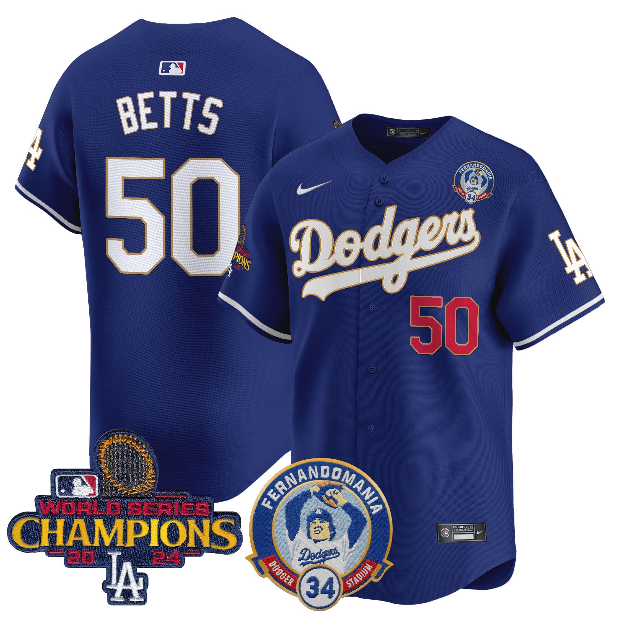 Men’s Fernando & 2024 World Series Champions Patch Vapor Premier Limited Jersey