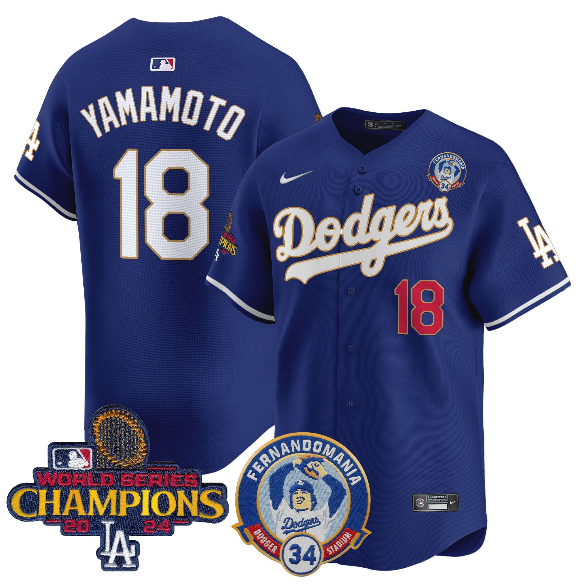 Men’s Fernando & 2024 World Series Champions Patch Vapor Premier Limited Jersey