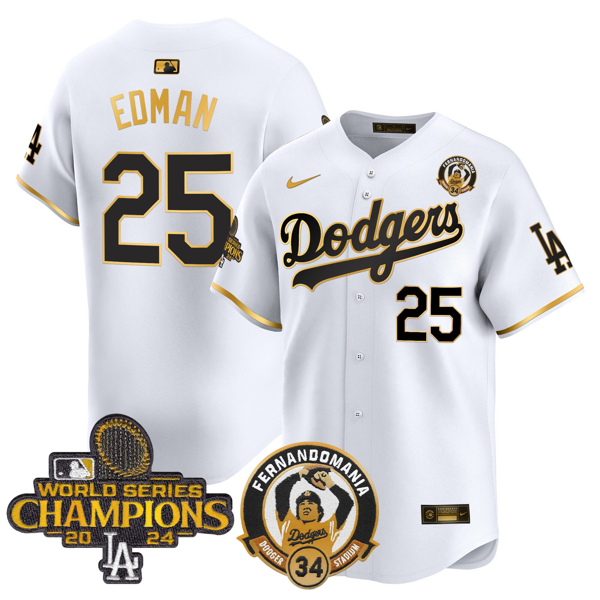 Men’s Fernando & 2024 World Series Champions Patch Vapor Premier Limited Jersey