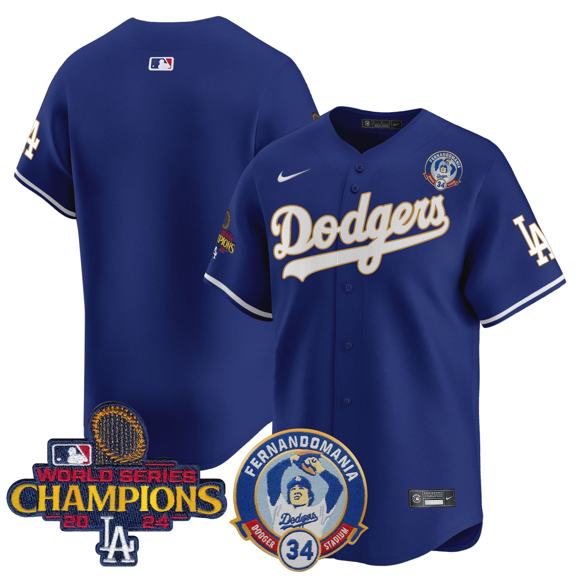 Men’s Fernando & 2024 World Series Champions Patch Vapor Premier Limited Jersey