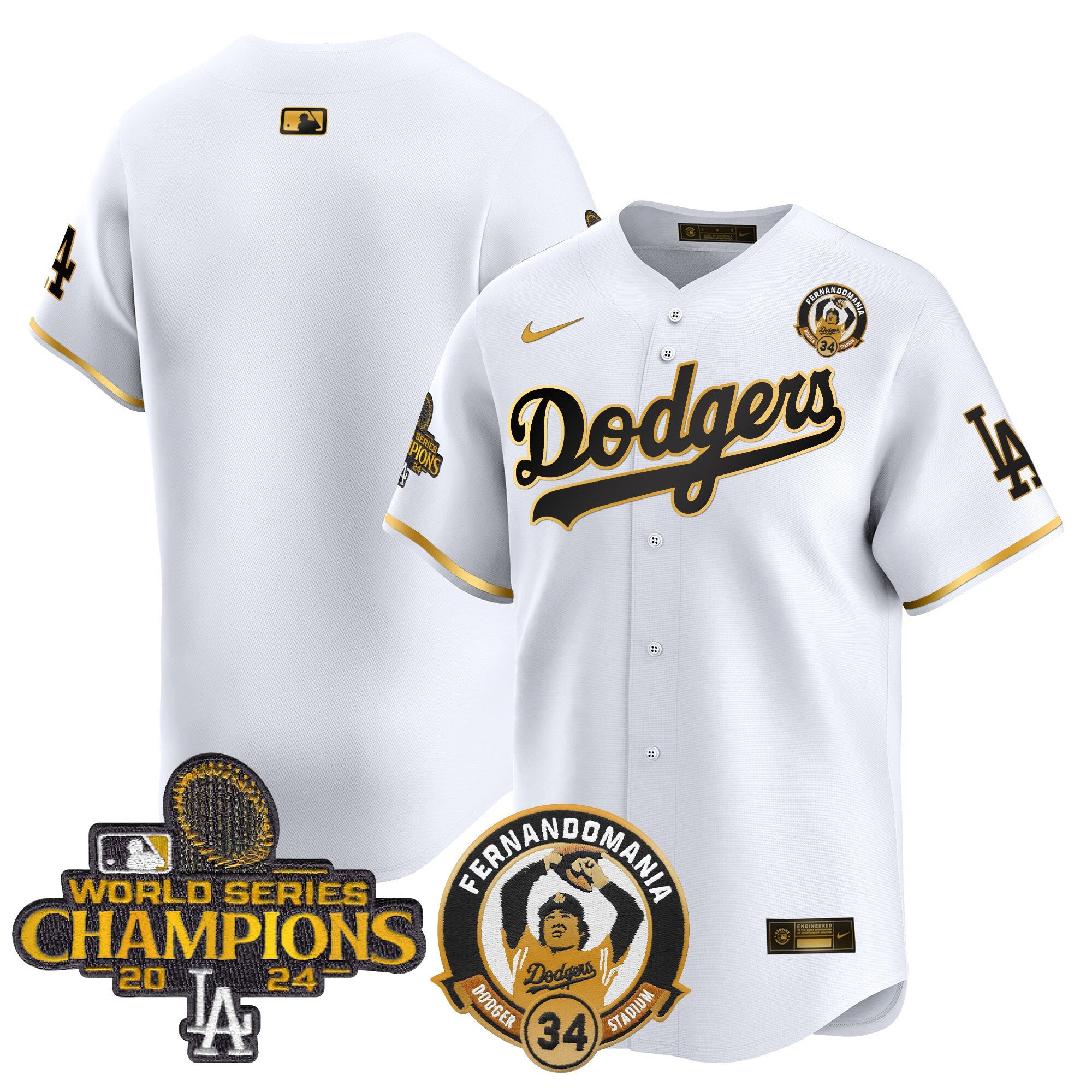 Men’s Fernando & 2024 World Series Champions Patch Vapor Premier Limited Jersey