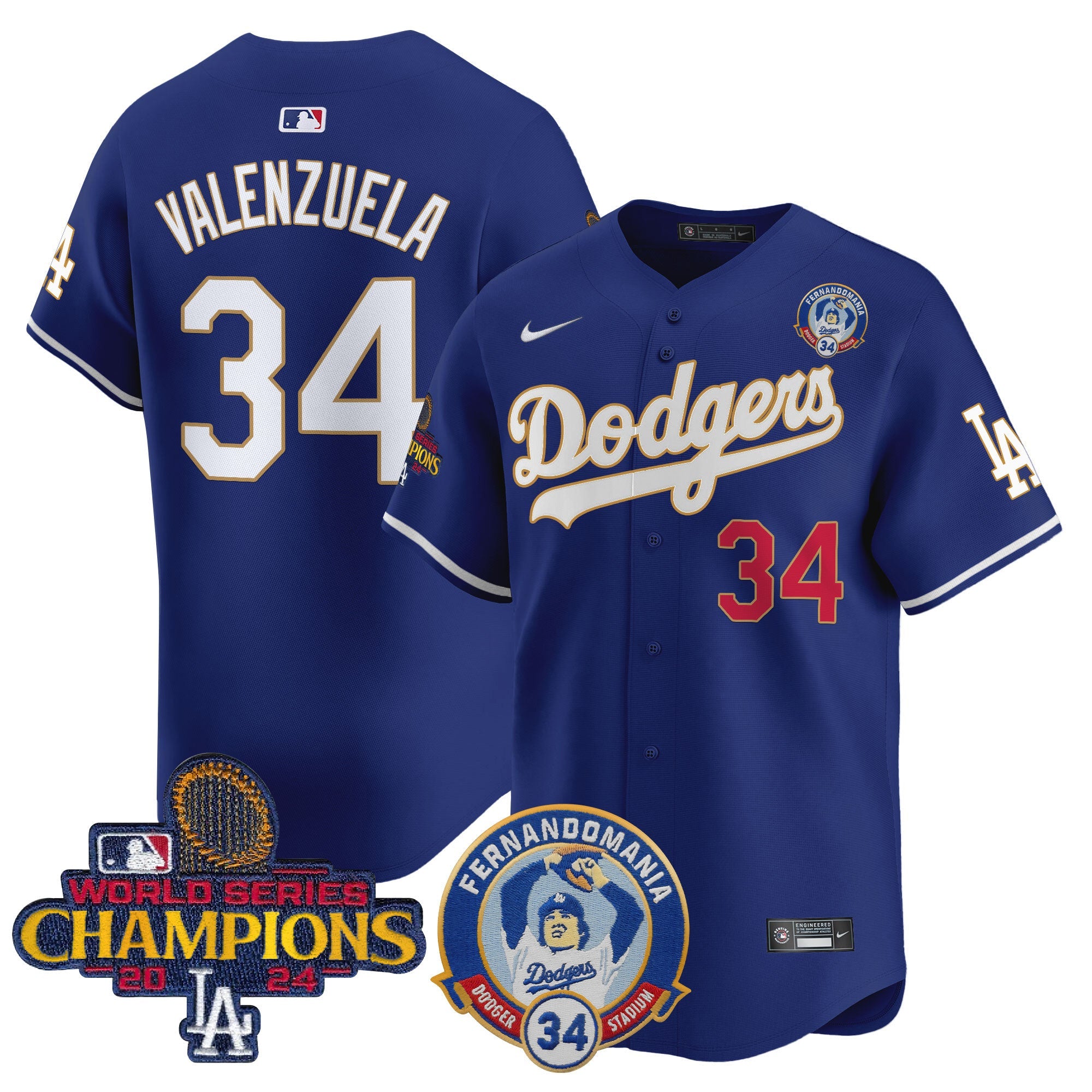 Men’s Fernando & 2024 World Series Champions Patch Vapor Premier Limited Jersey