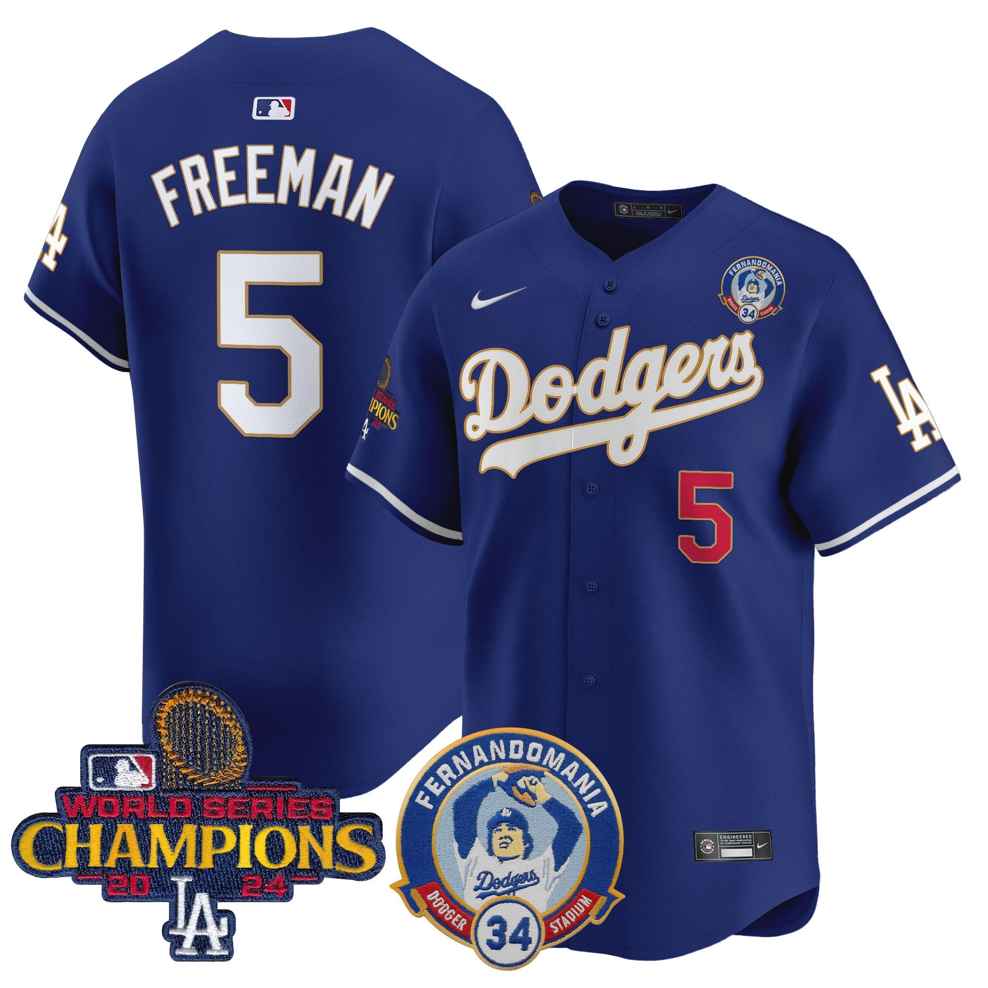 Men’s Fernando & 2024 World Series Champions Patch Vapor Premier Limited Jersey