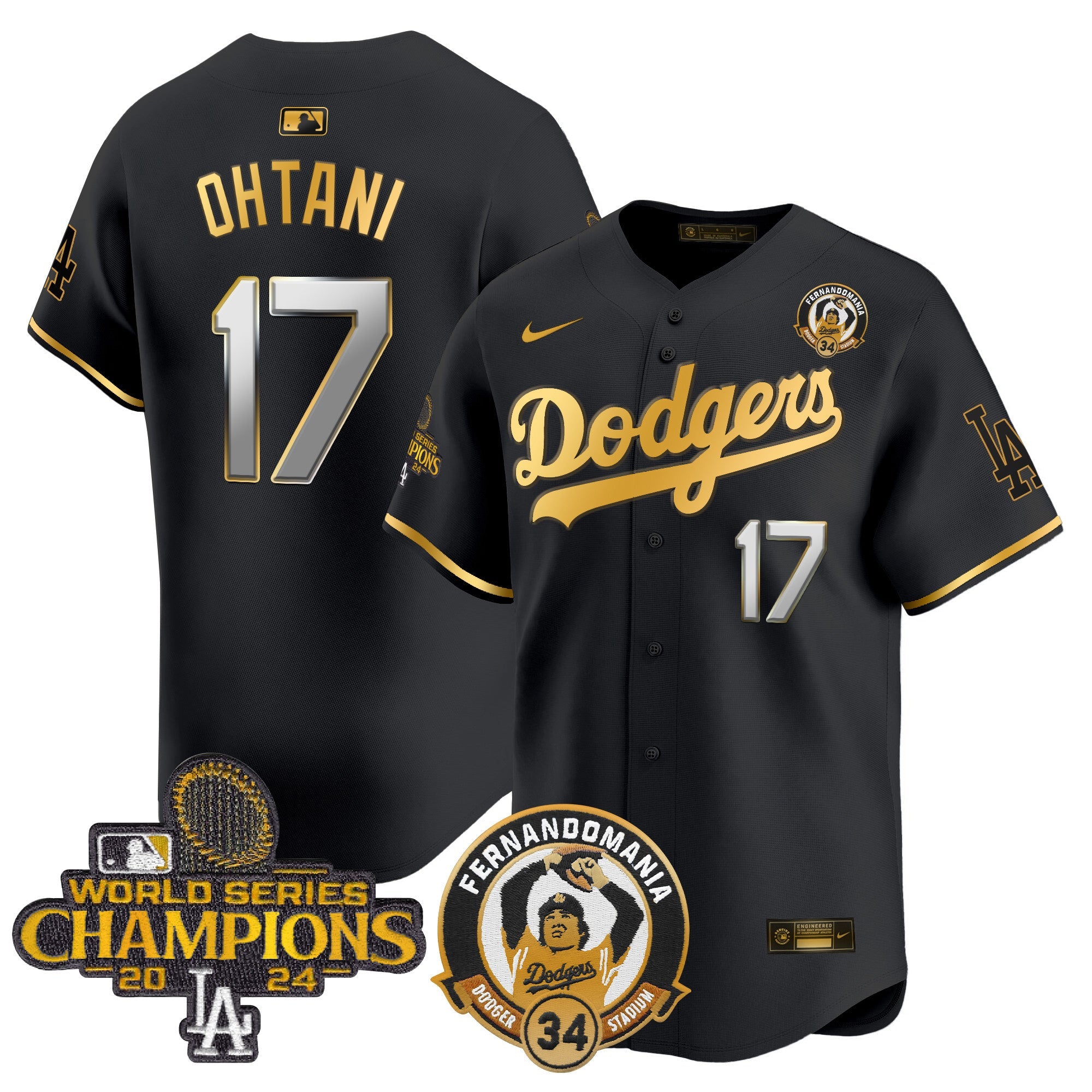 Men’s Fernando & 2024 World Series Champions Patch Vapor Premier Limited Jersey
