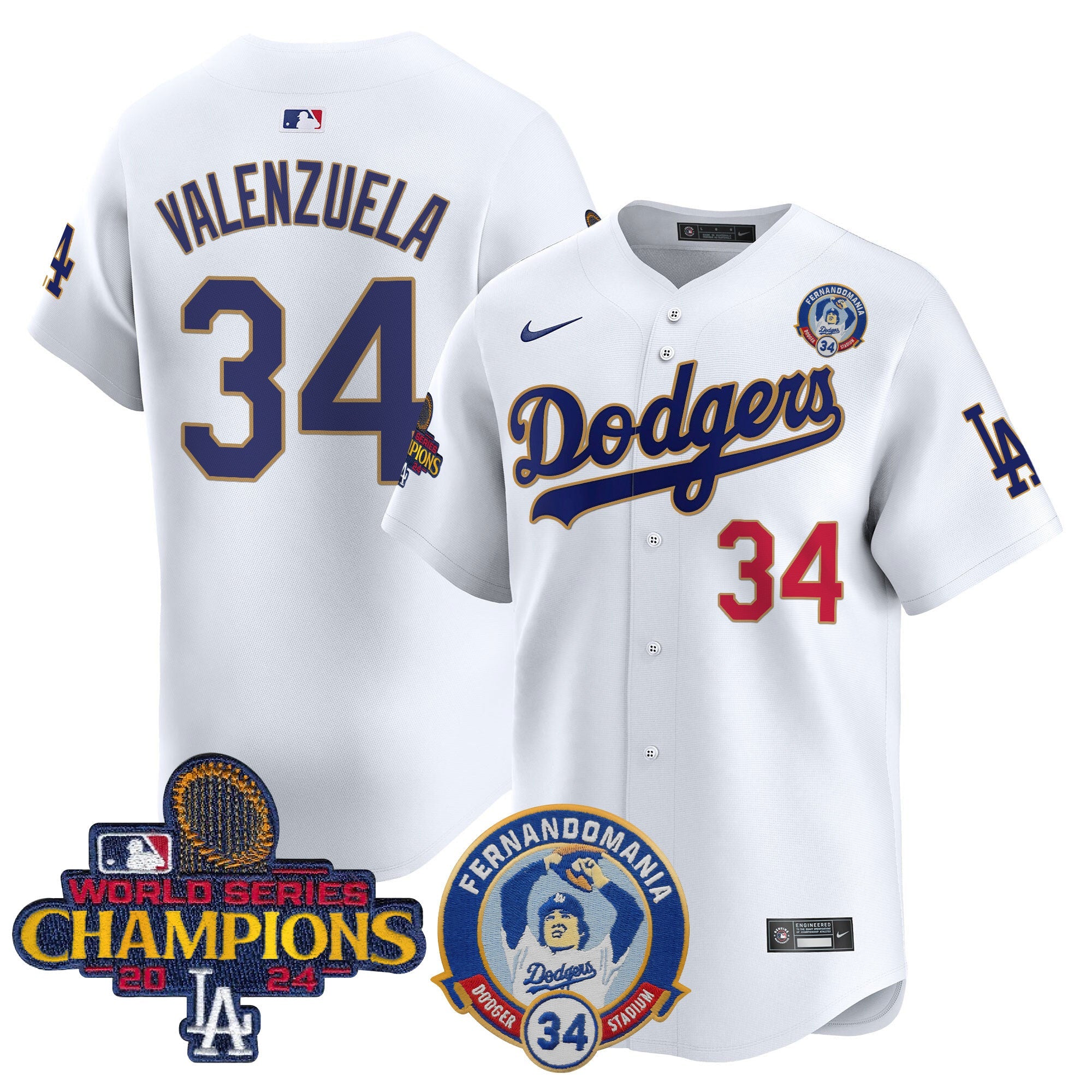 Men’s Fernando & 2024 World Series Champions Patch Vapor Premier Limited Jersey
