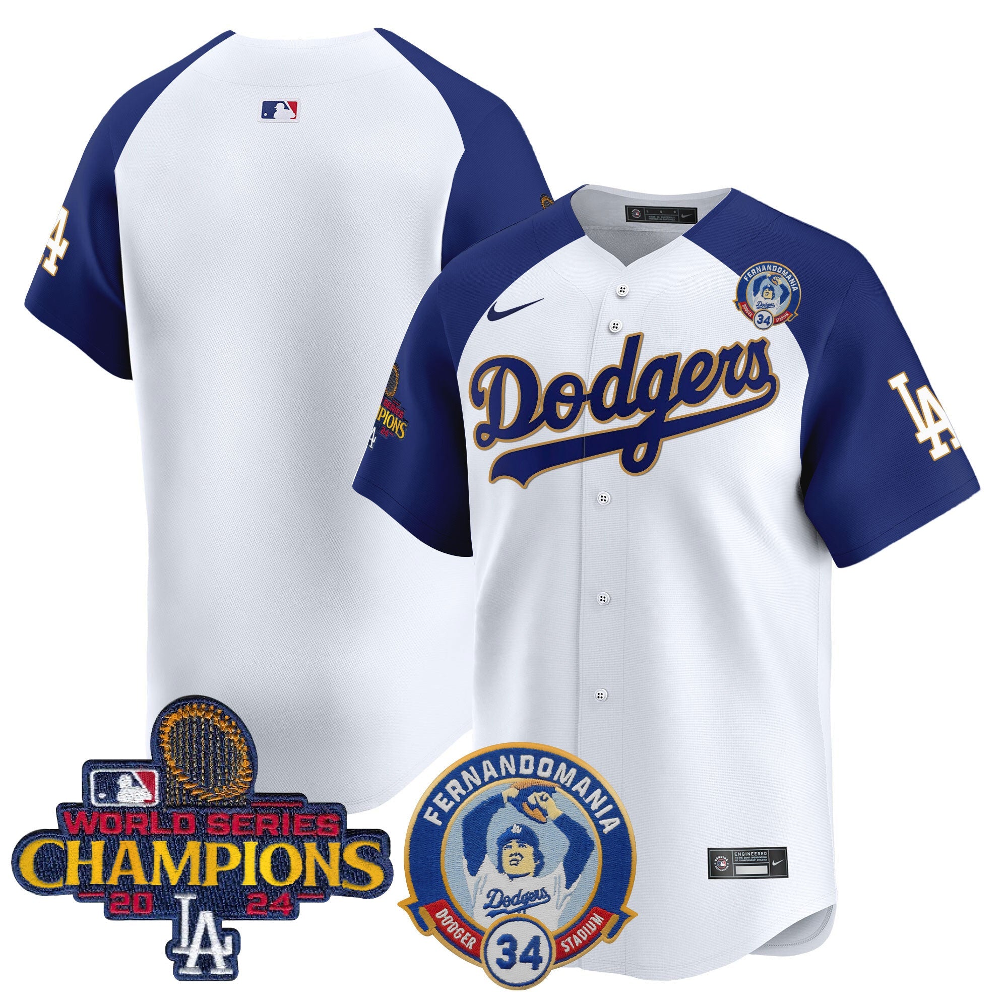 Men’s Fernando & 2024 World Series Champions Patch Vapor Premier Limited Jersey