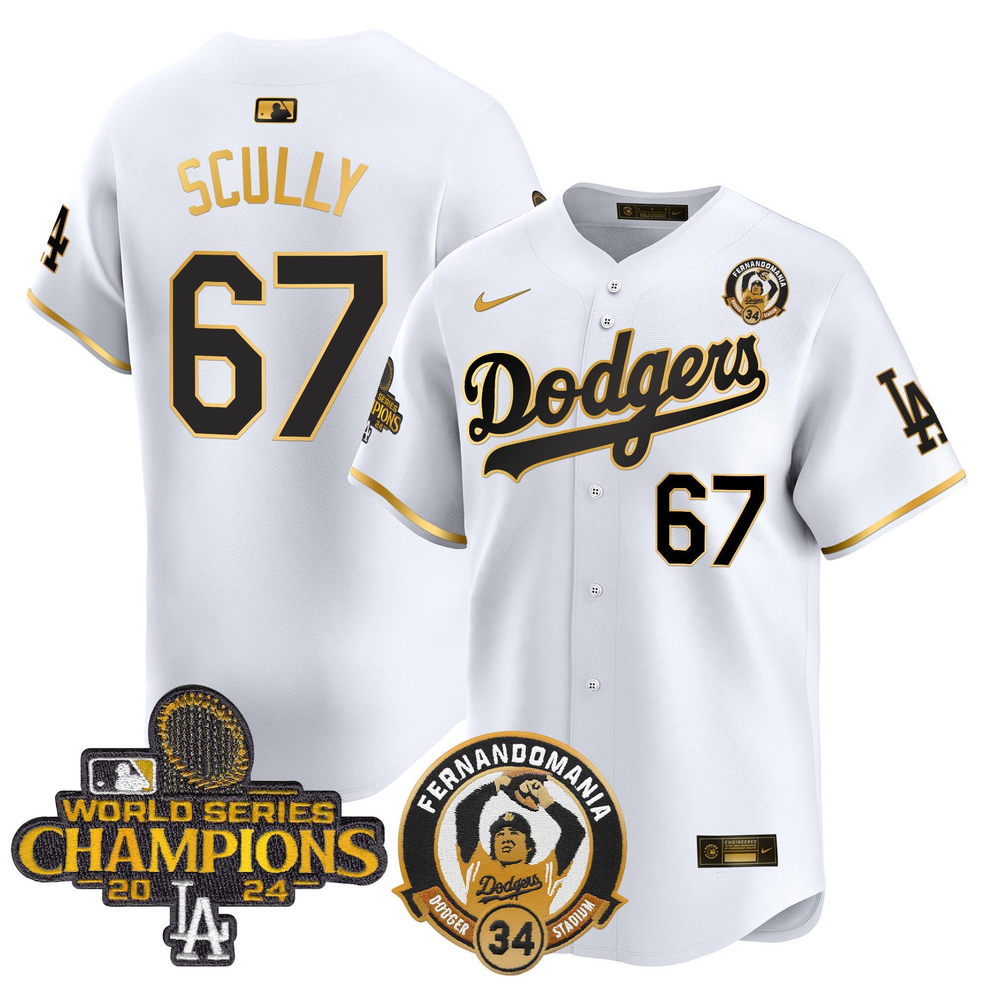 Men’s Fernando & 2024 World Series Champions Patch Vapor Premier Limited Jersey