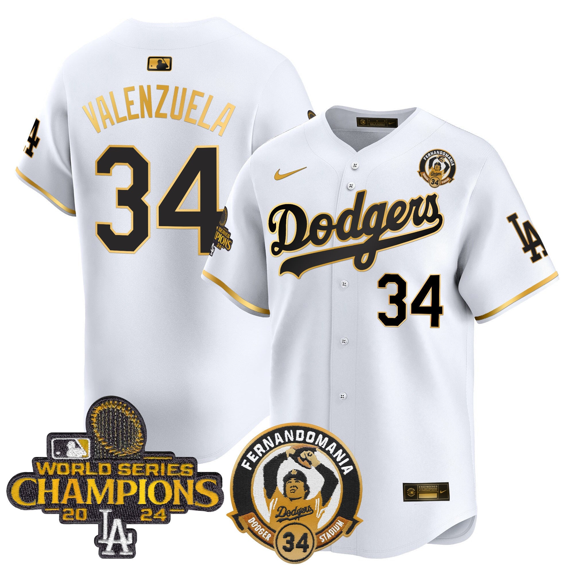 Men’s Fernando & 2024 World Series Champions Patch Vapor Premier Limited Jersey