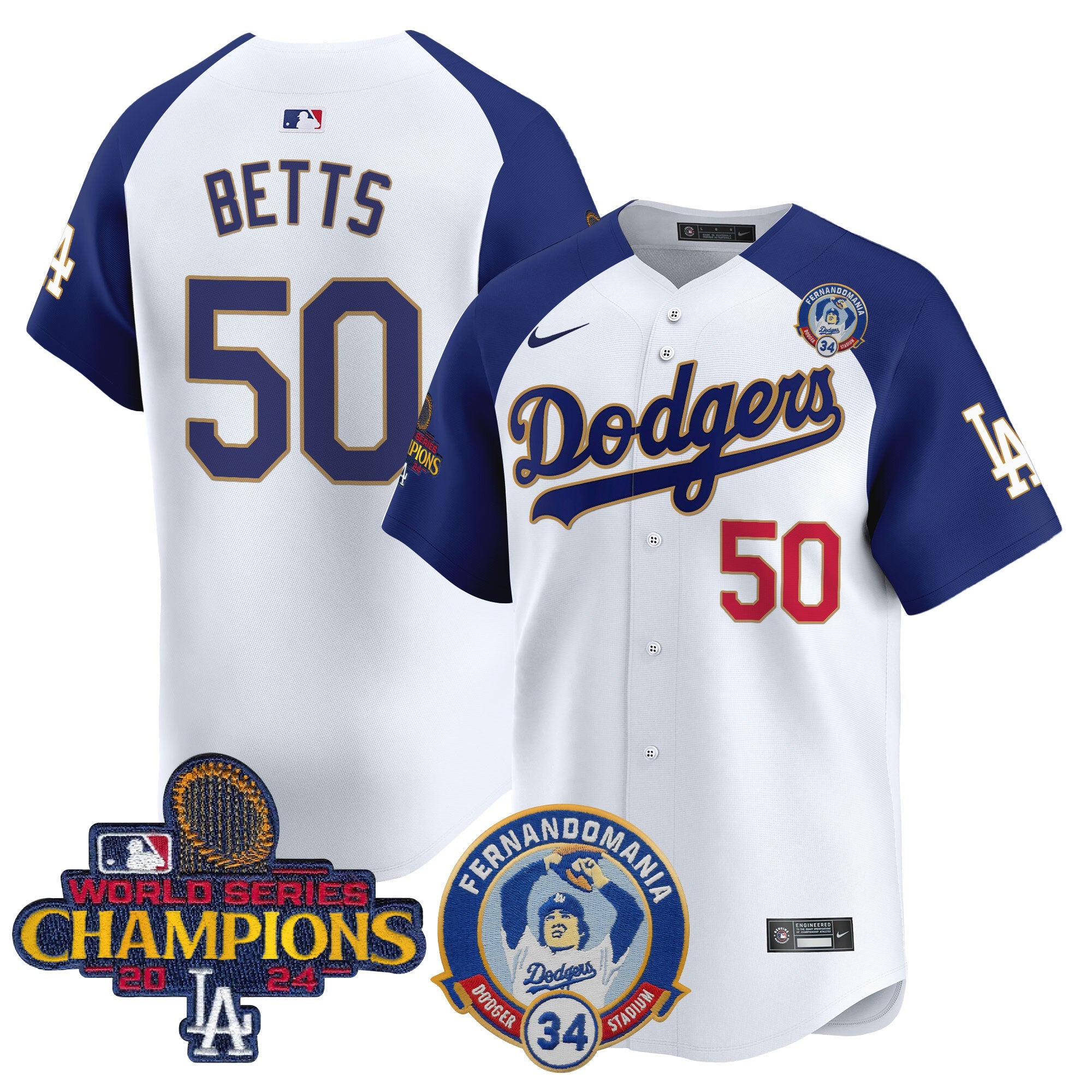 Men’s Fernando & 2024 World Series Champions Patch Vapor Premier Limited Jersey