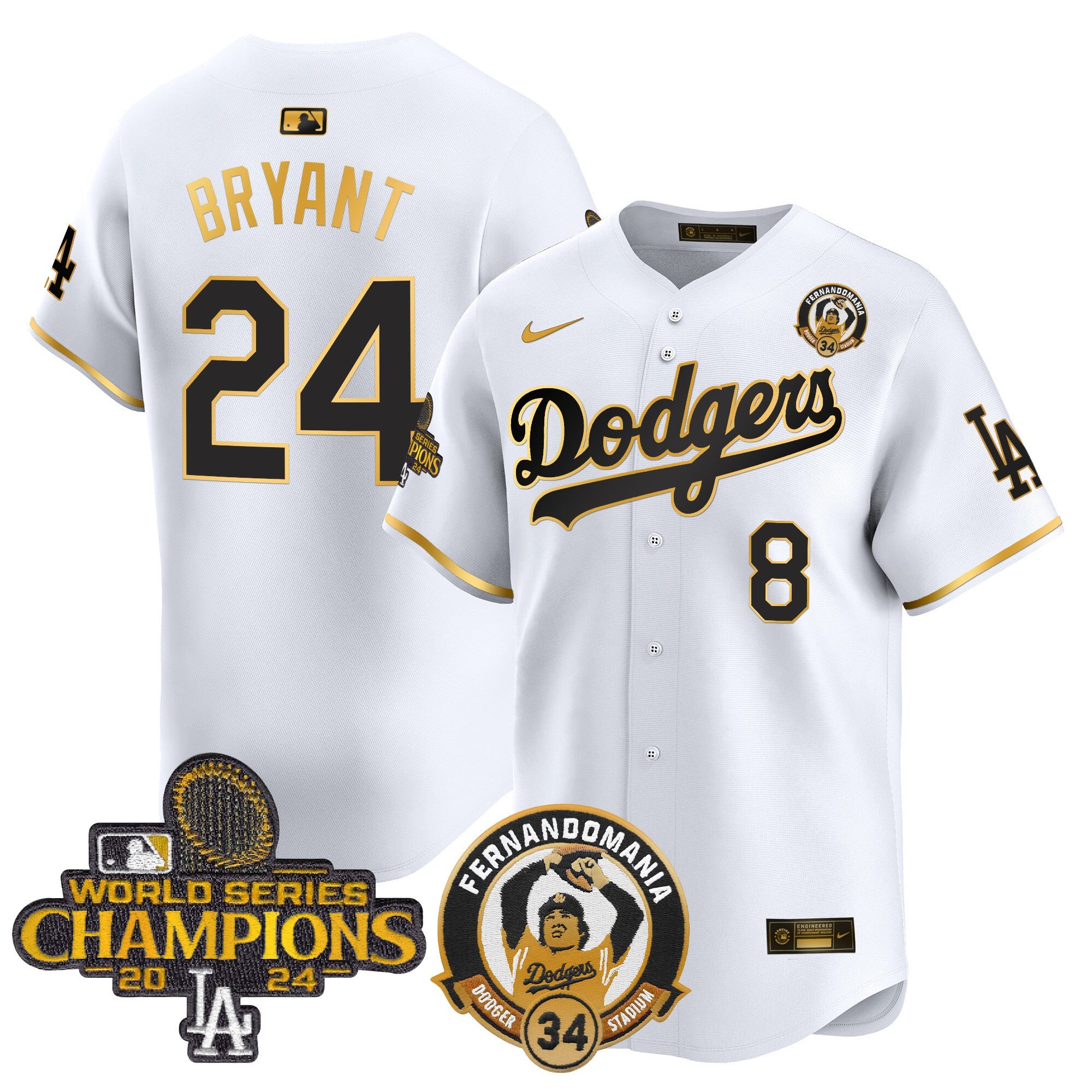 Men’s Fernando & 2024 World Series Champions Patch Vapor Premier Limited Jersey