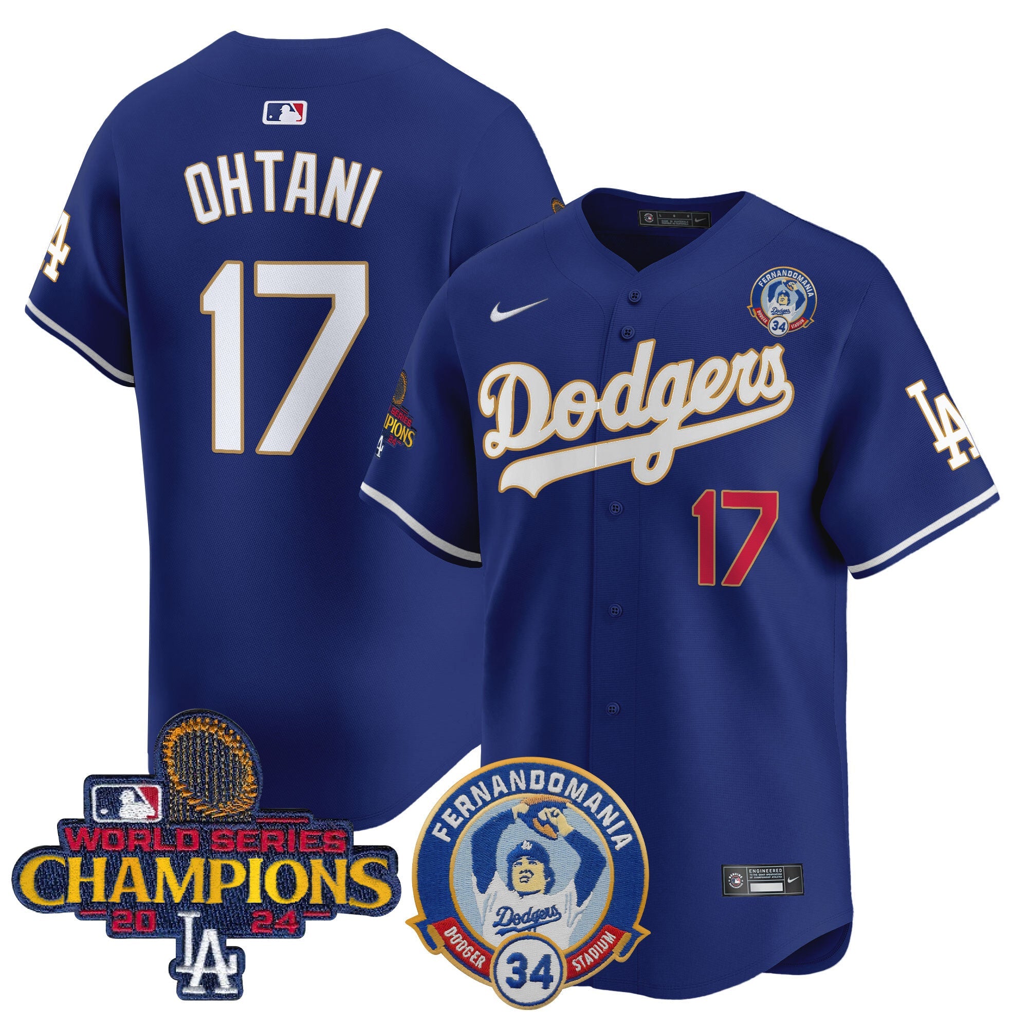 Men’s Fernando & 2024 World Series Champions Patch Vapor Premier Limited Jersey