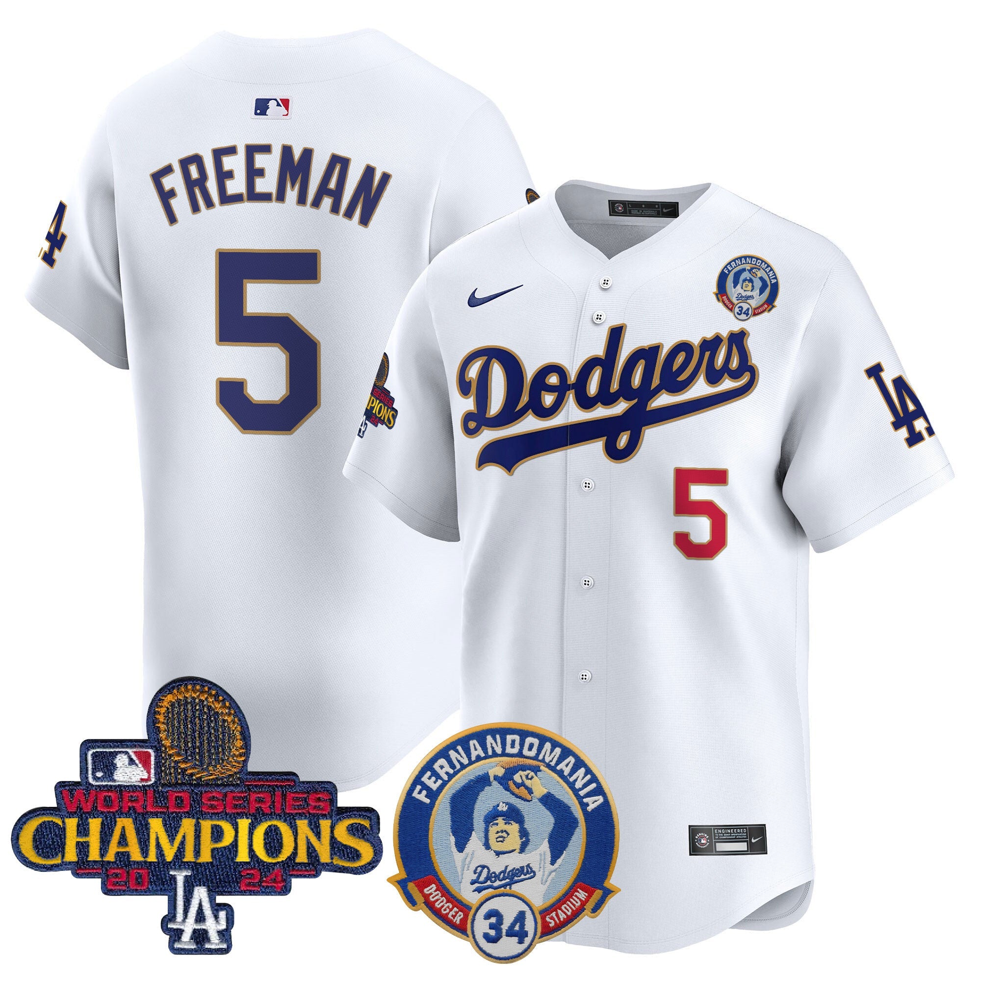Men’s Fernando & 2024 World Series Champions Patch Vapor Premier Limited Jersey