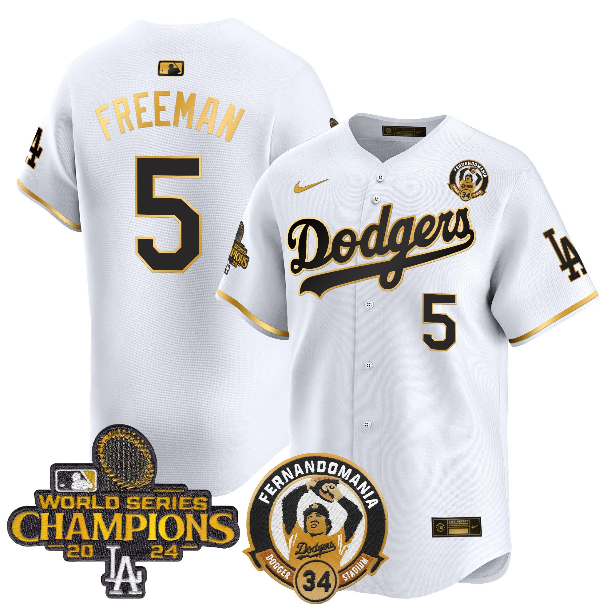 Men’s Fernando & 2024 World Series Champions Patch Vapor Premier Limited Jersey