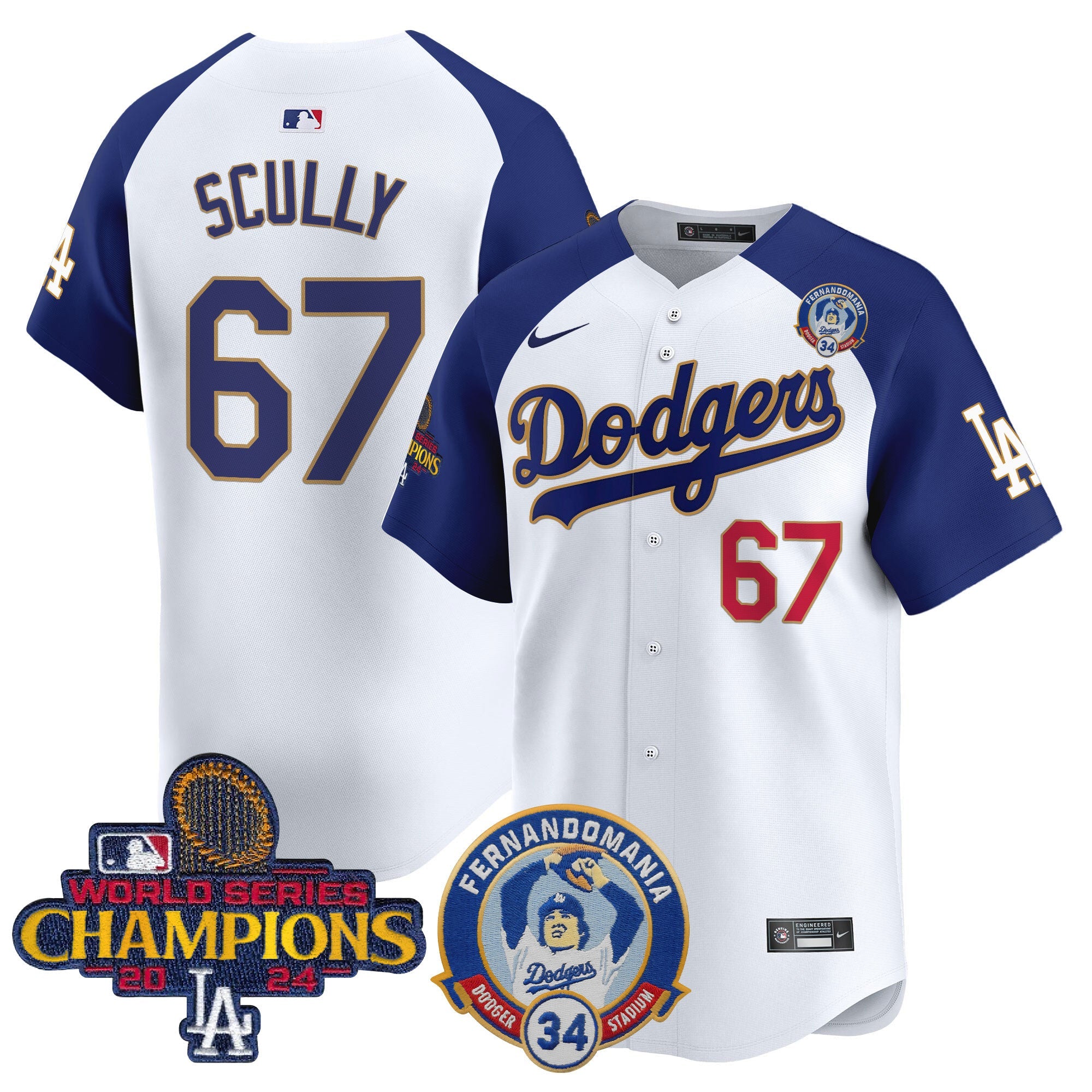 Men’s Fernando & 2024 World Series Champions Patch Vapor Premier Limited Jersey
