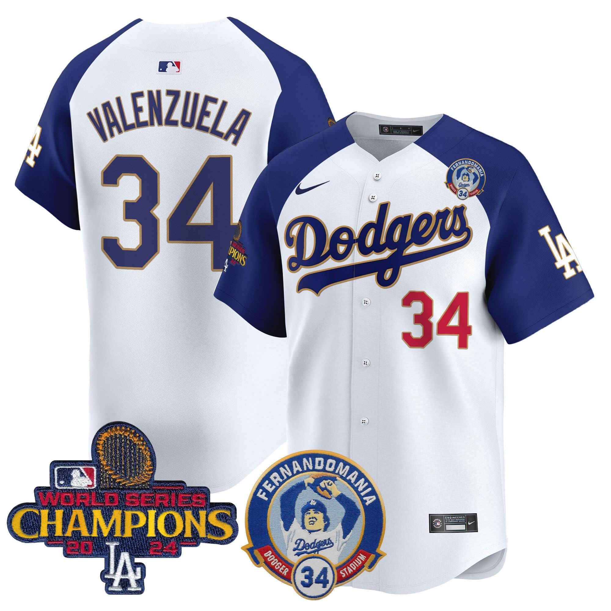 Men’s Fernando & 2024 World Series Champions Patch Vapor Premier Limited Jersey