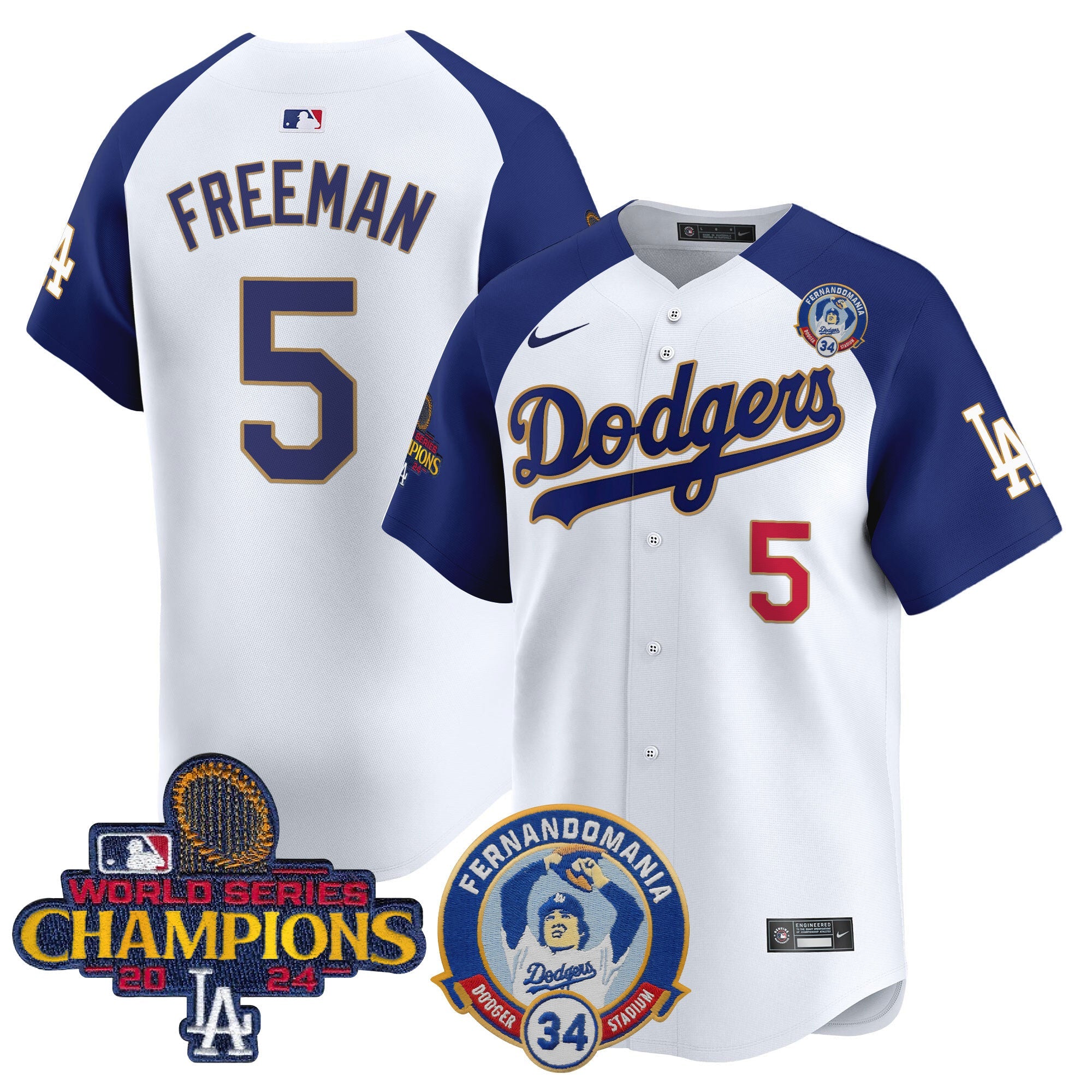 Men’s Fernando & 2024 World Series Champions Patch Vapor Premier Limited Jersey
