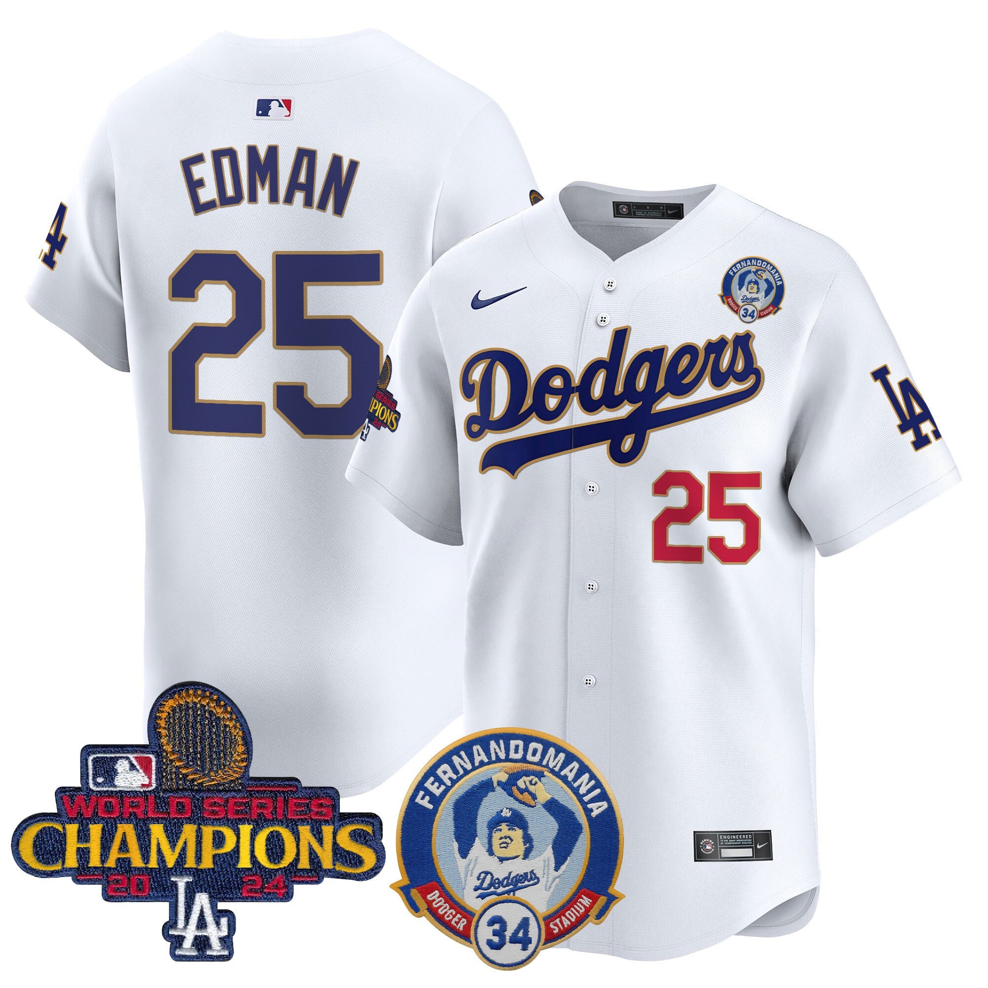 Men’s Fernando & 2024 World Series Champions Patch Vapor Premier Limited Jersey
