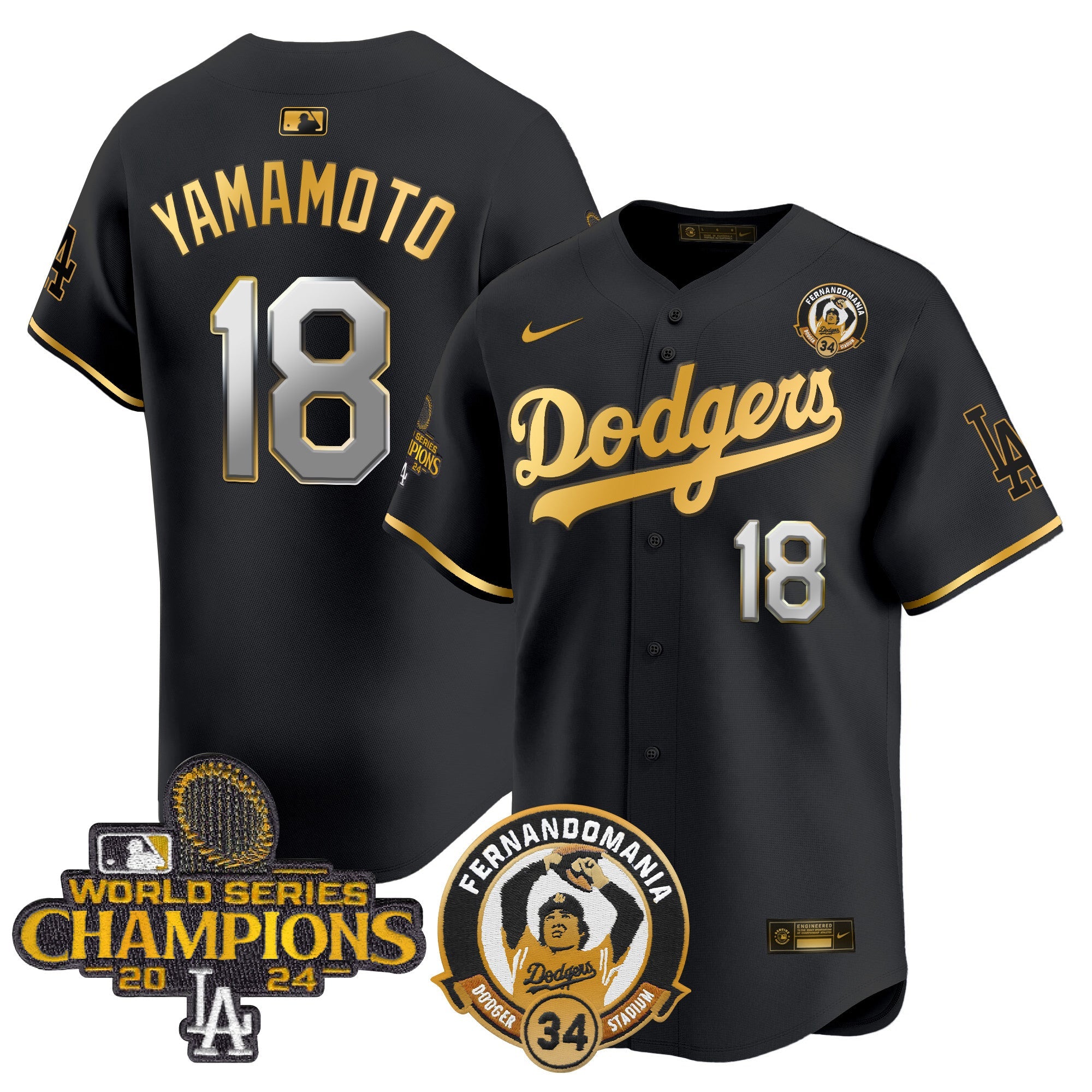 Men’s Fernando & 2024 World Series Champions Patch Vapor Premier Limited Jersey