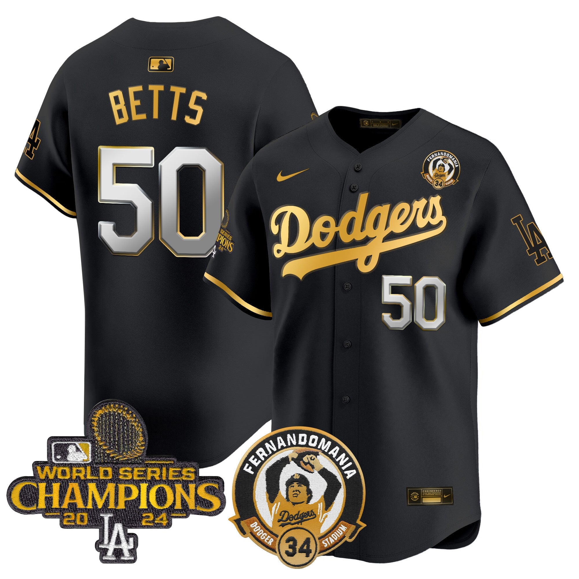Men’s Fernando & 2024 World Series Champions Patch Vapor Premier Limited Jersey
