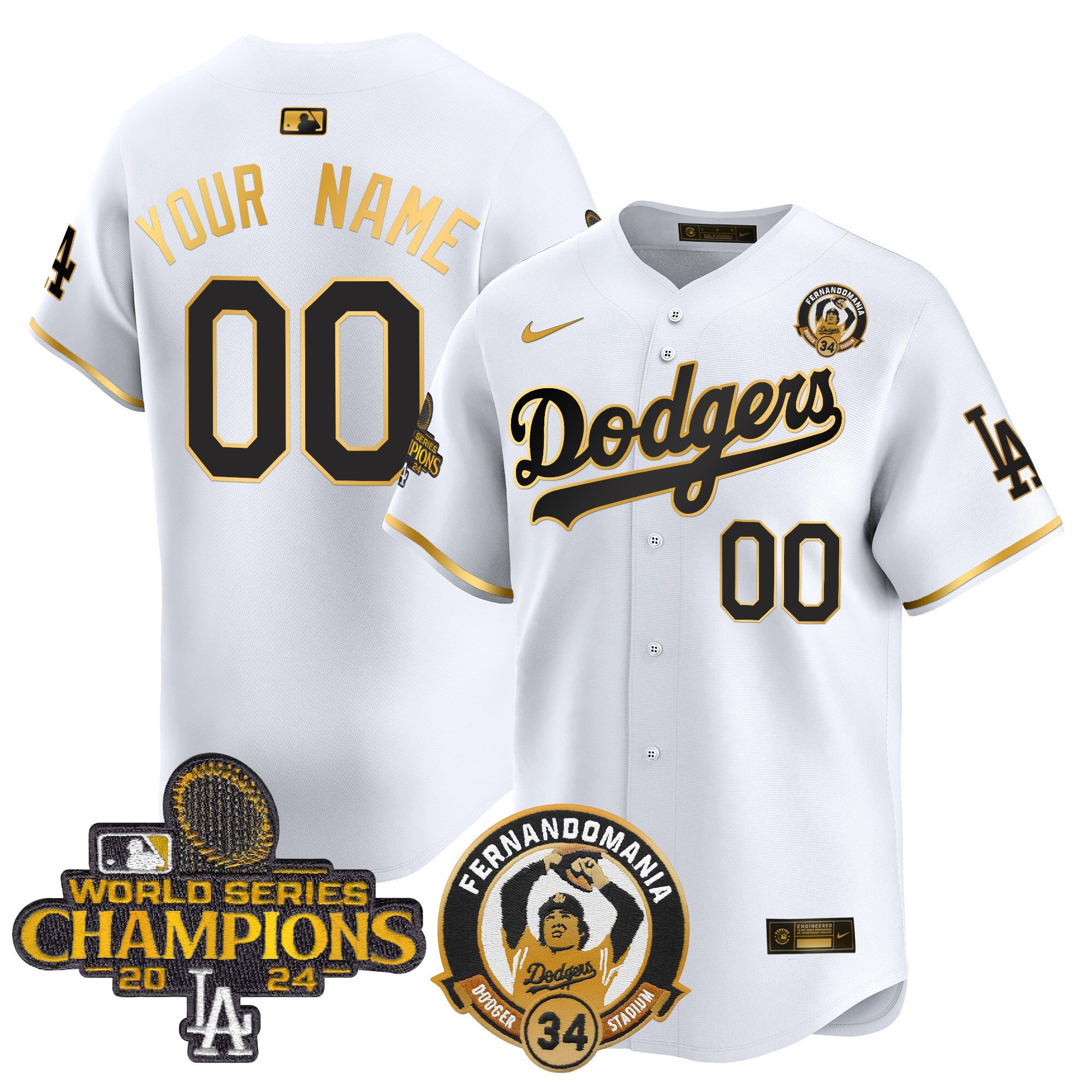 Fernando & 2024 World Series Champions Patch Vapor Premier Limited Custom Jersey