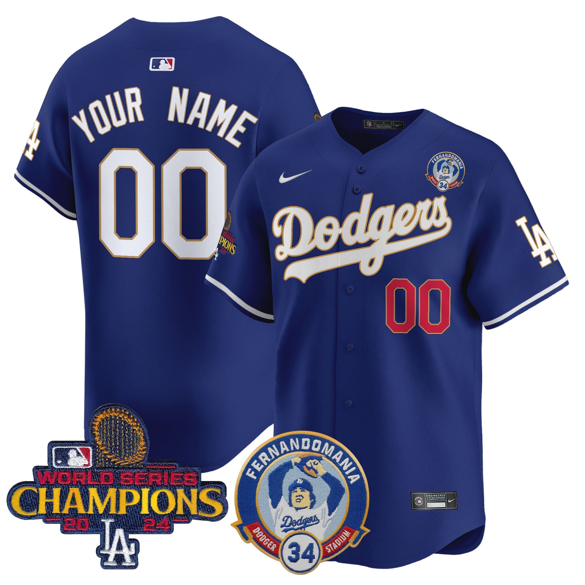 Fernando & 2024 World Series Champions Patch Vapor Premier Limited Custom Jersey