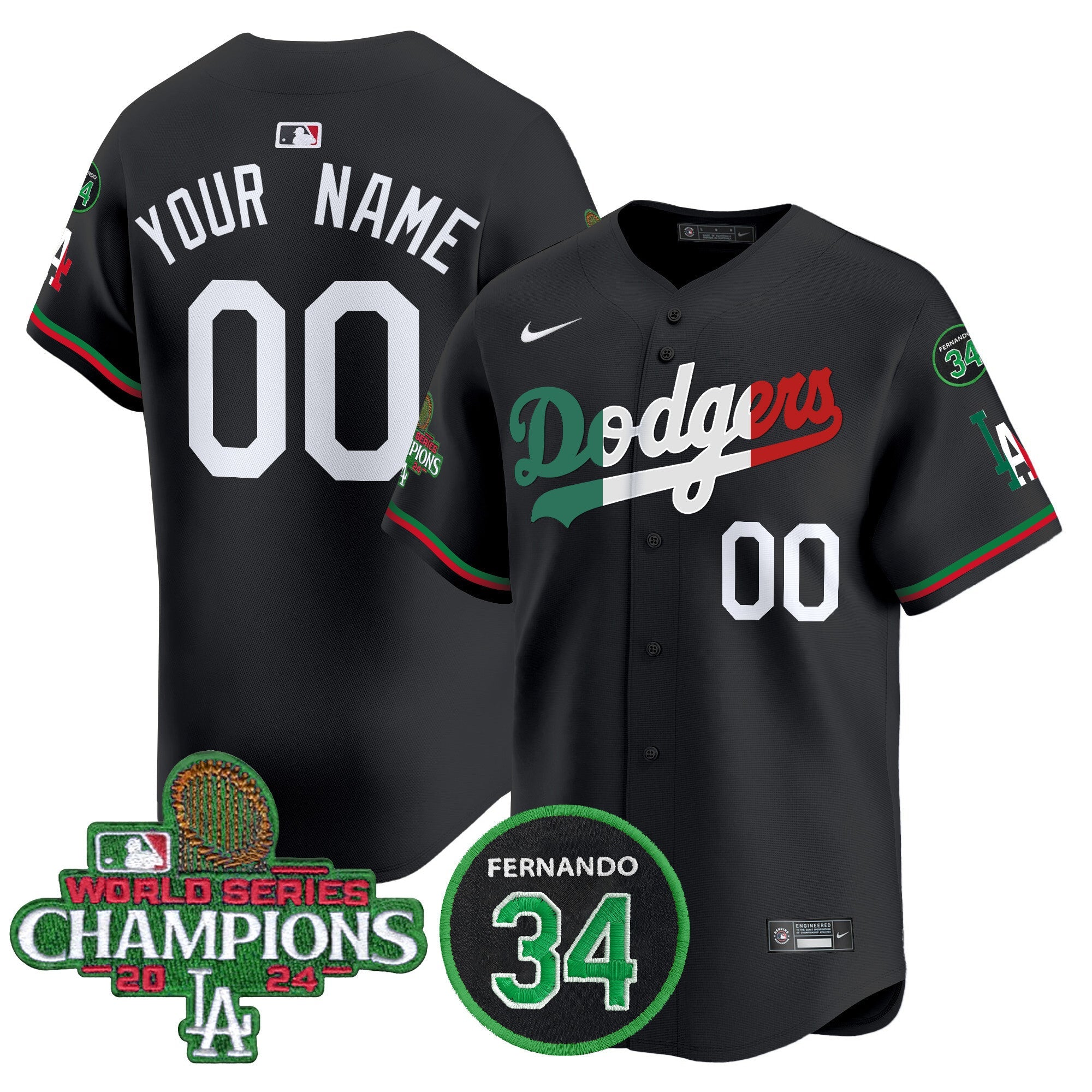 Mexico 2024 World Series Champions Patch Vapor Premier Limited Custom Jersey V3