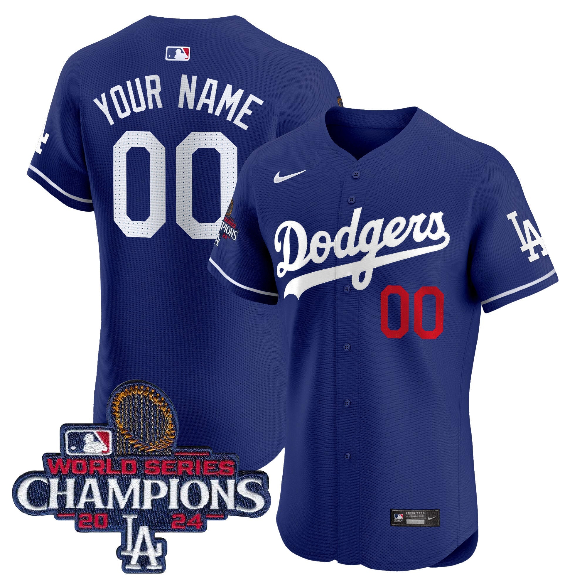 2024 World Series Champions Patch Vapor Premier Elite Custom Jersey