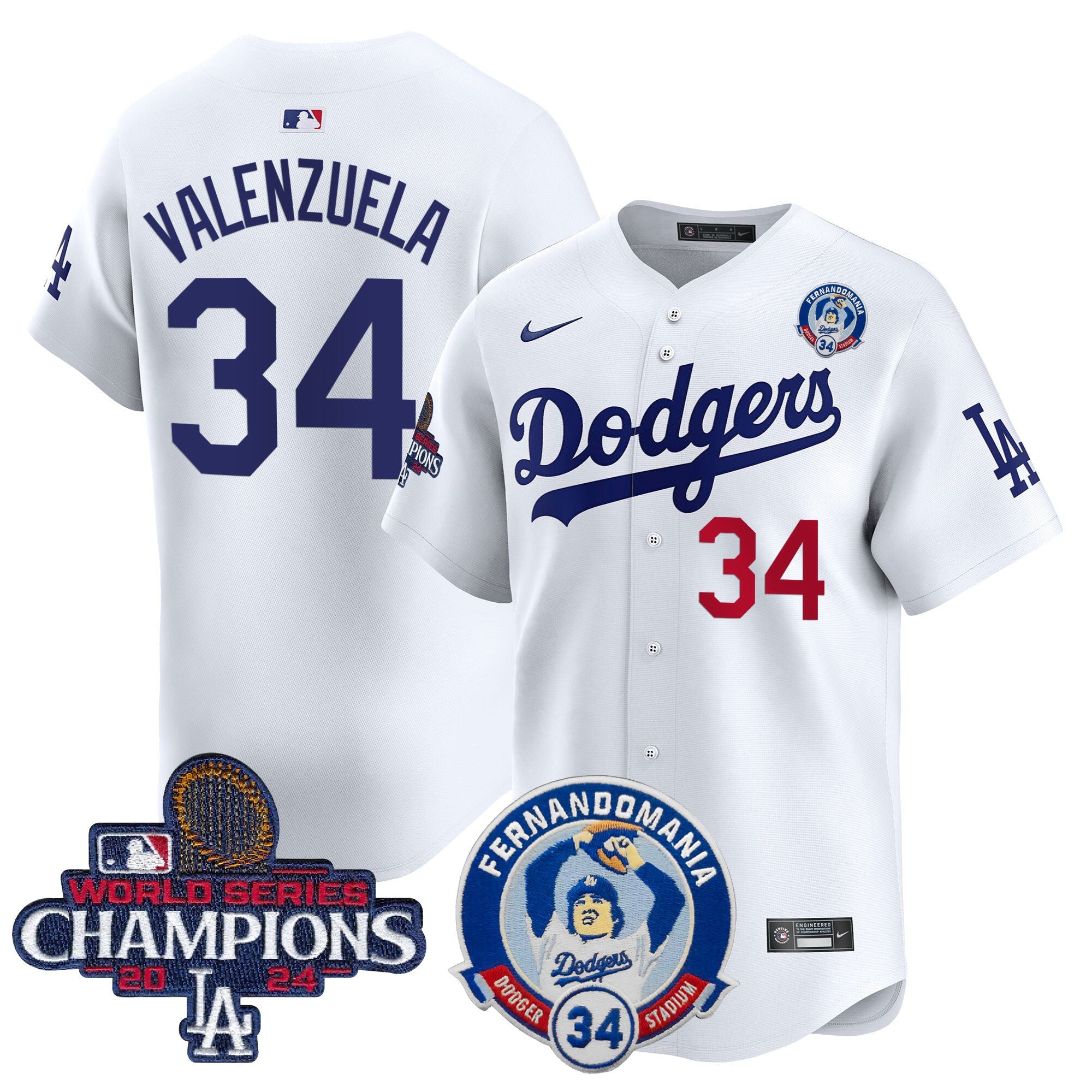 Men’s Fernando & 2024 World Series Champions Patch Vapor Premier Limited Jersey V2