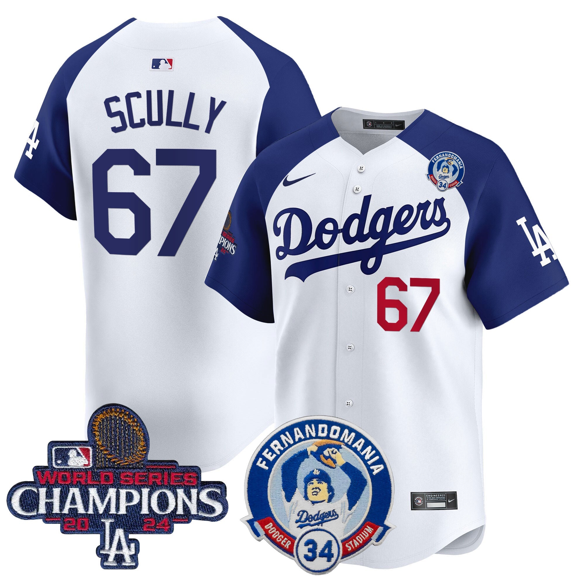 Men’s Fernando & 2024 World Series Champions Patch Vapor Premier Limited Jersey V2