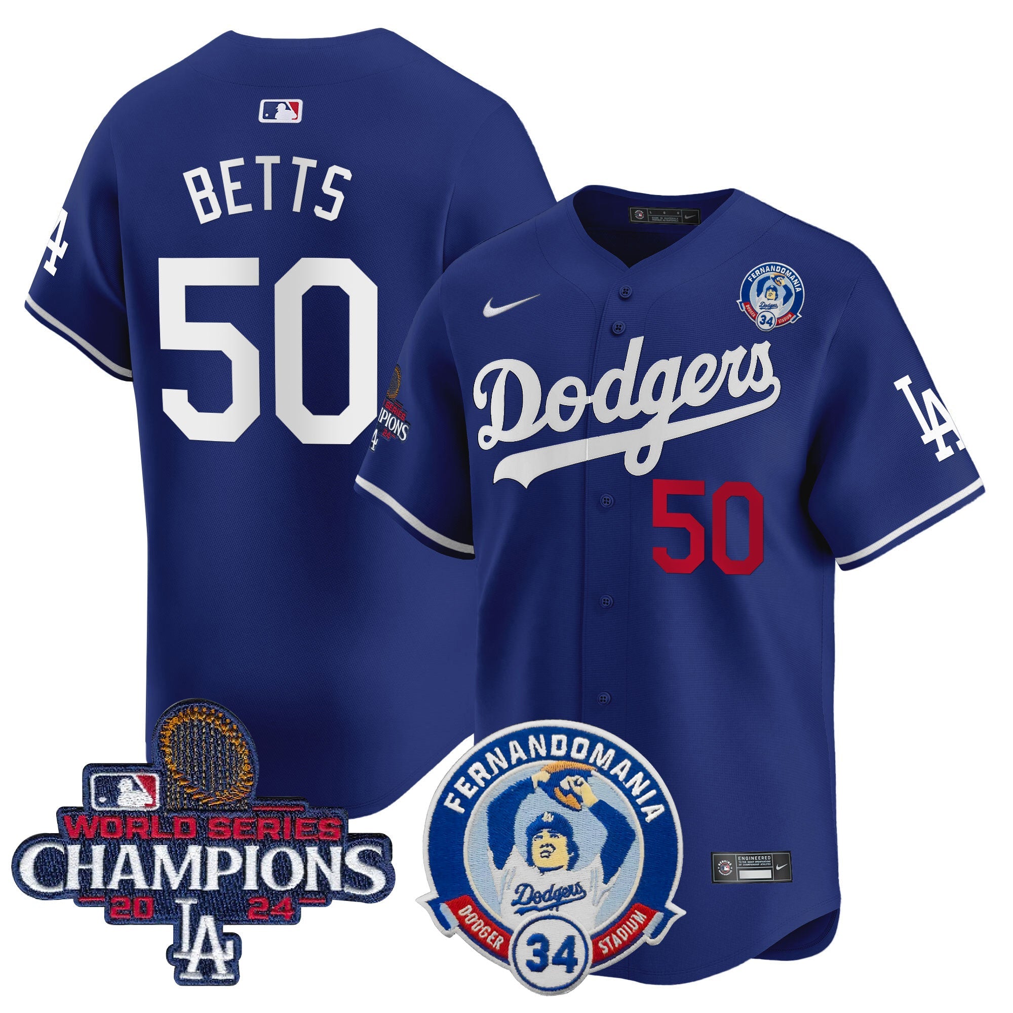 Men’s Fernando & 2024 World Series Champions Patch Vapor Premier Limited Jersey V2