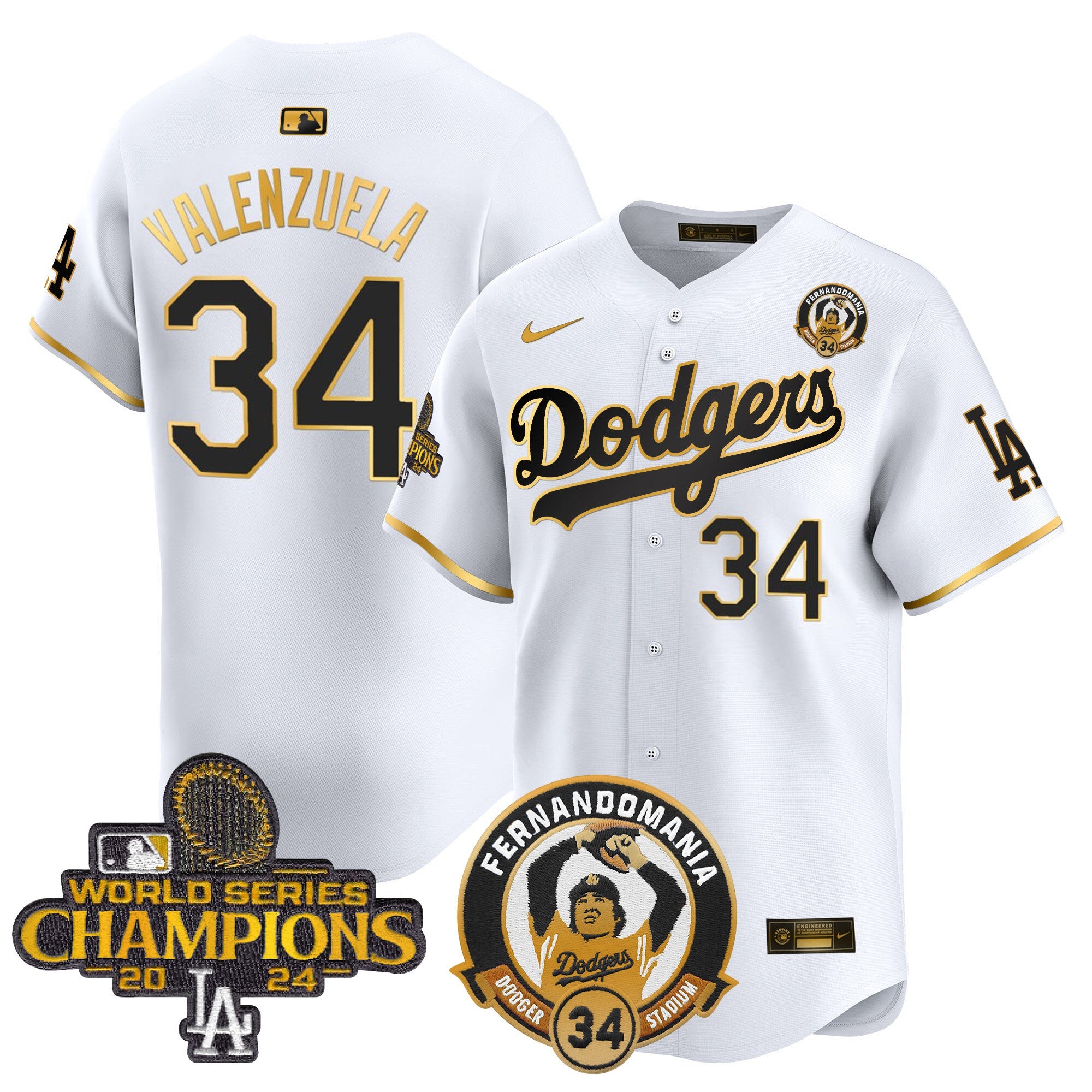 Men’s Fernando & 2024 World Series Champions Patch Vapor Premier Limited Jersey V2