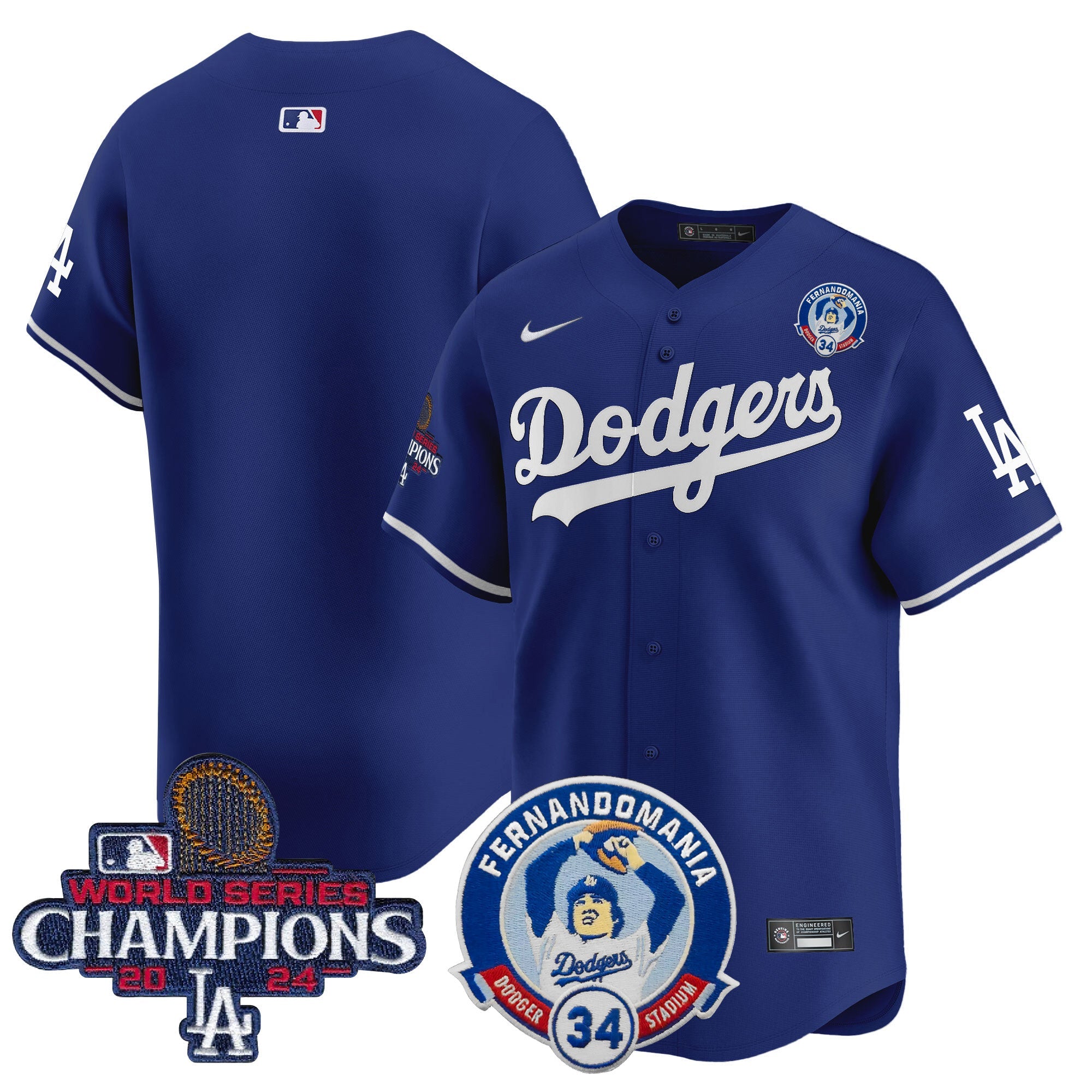 Men’s Fernando & 2024 World Series Champions Patch Vapor Premier Limited Jersey V2