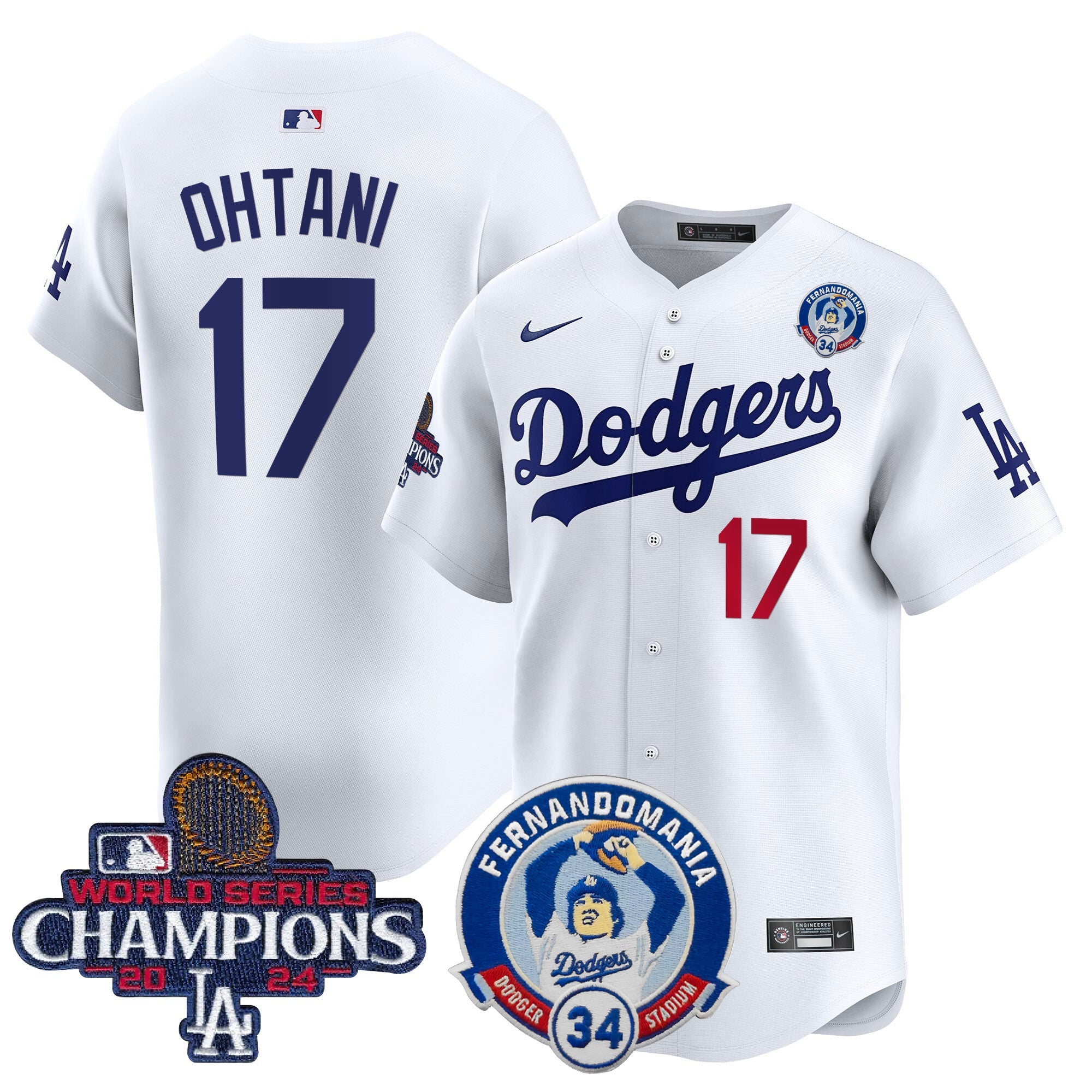 Men’s Fernando & 2024 World Series Champions Patch Vapor Premier Limited Jersey V2