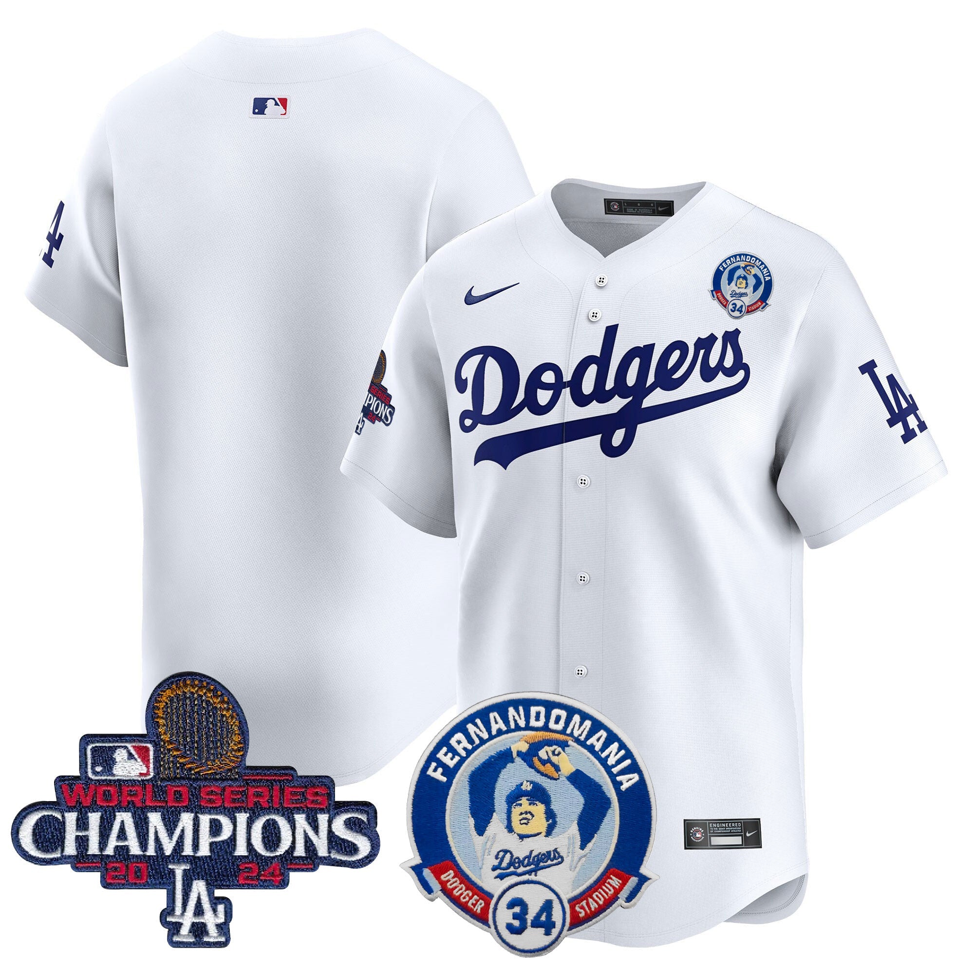 Men’s Fernando & 2024 World Series Champions Patch Vapor Premier Limited Jersey V2