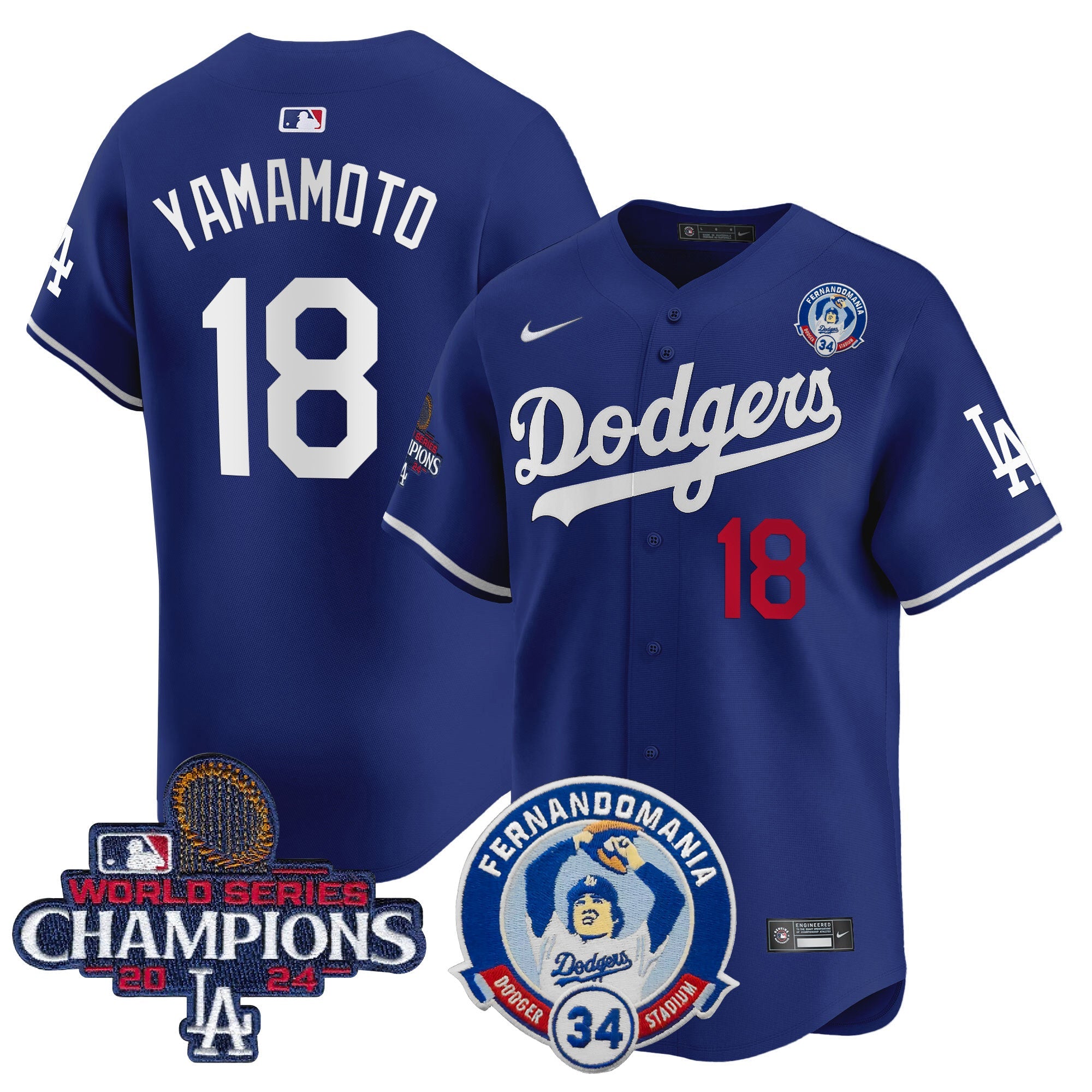 Men’s Fernando & 2024 World Series Champions Patch Vapor Premier Limited Jersey V2