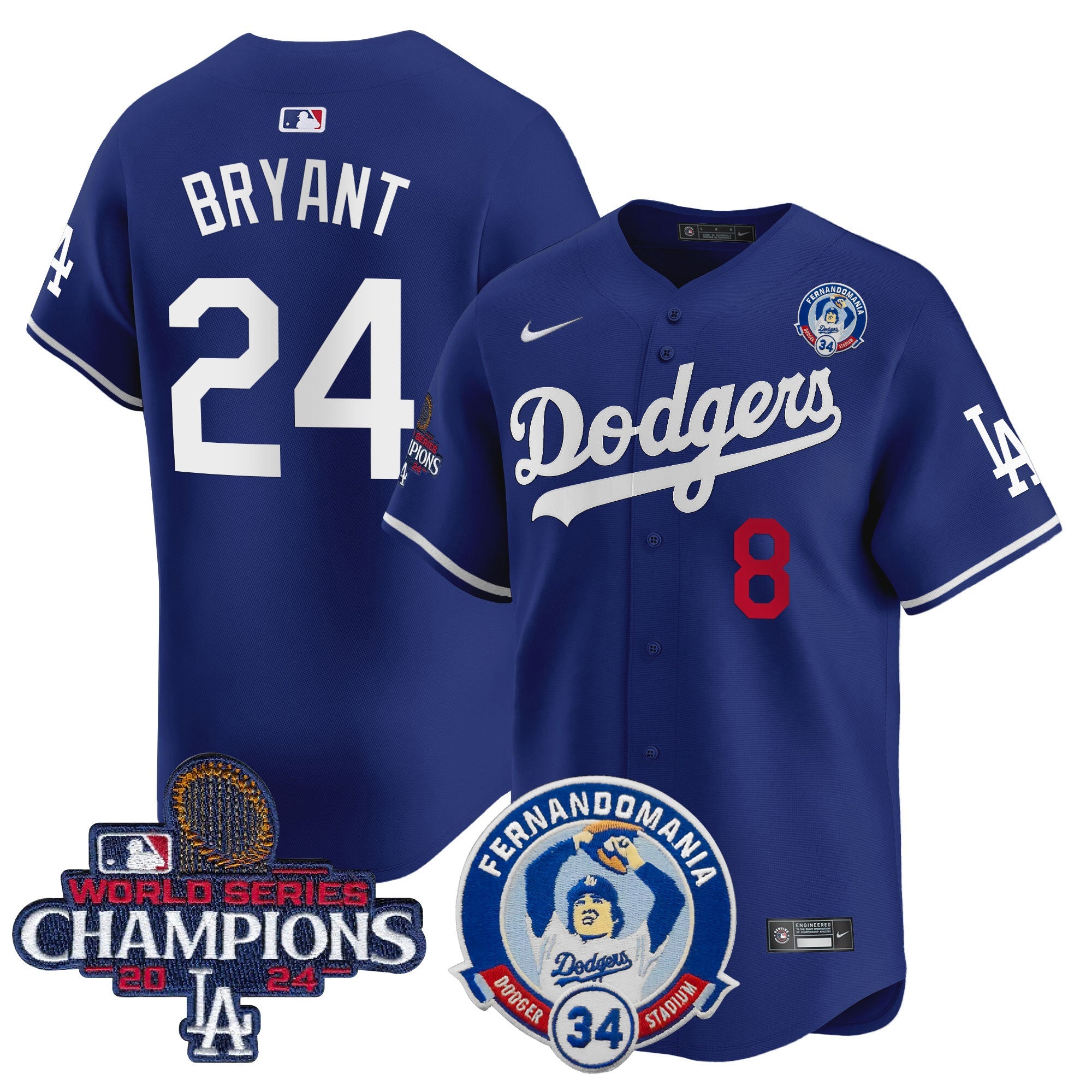 Men’s Fernando & 2024 World Series Champions Patch Vapor Premier Limited Jersey V2