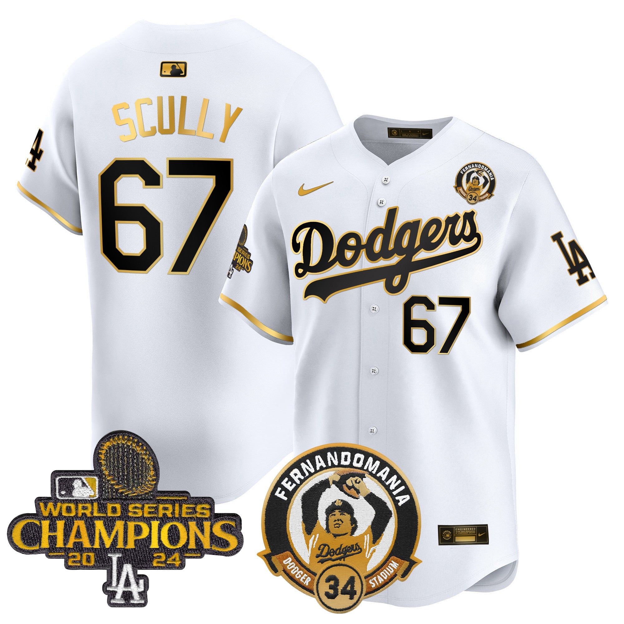 Men’s Fernando & 2024 World Series Champions Patch Vapor Premier Limited Jersey V2