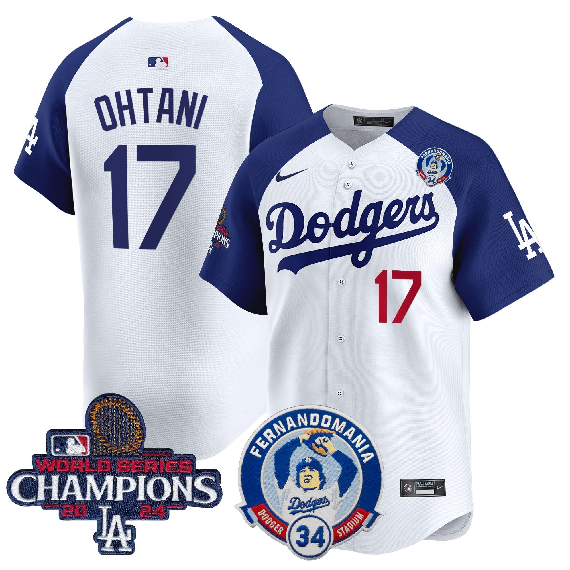Men’s Fernando & 2024 World Series Champions Patch Vapor Premier Limited Jersey V2