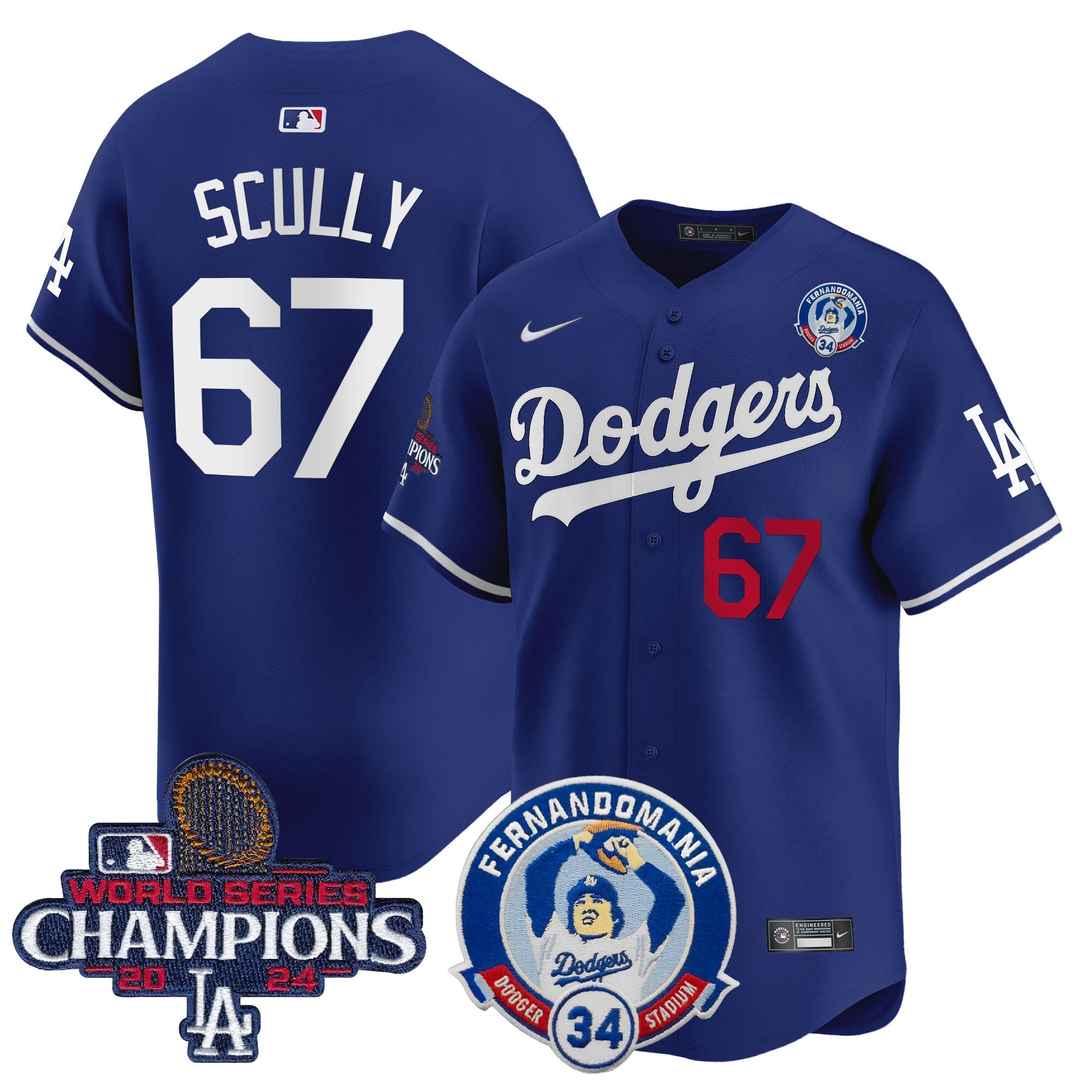 Men’s Fernando & 2024 World Series Champions Patch Vapor Premier Limited Jersey V2