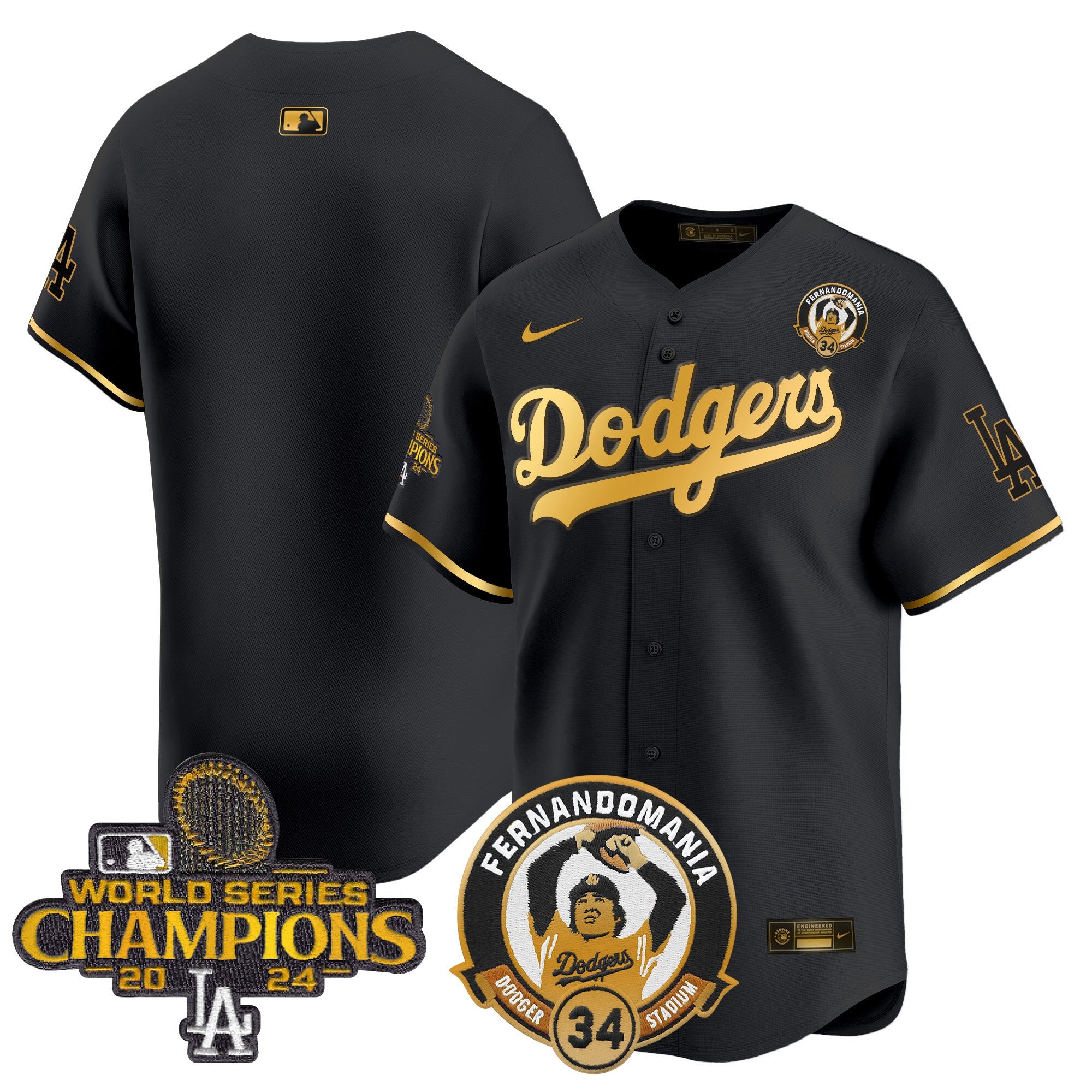 Men’s Fernando & 2024 World Series Champions Patch Vapor Premier Limited Jersey V2