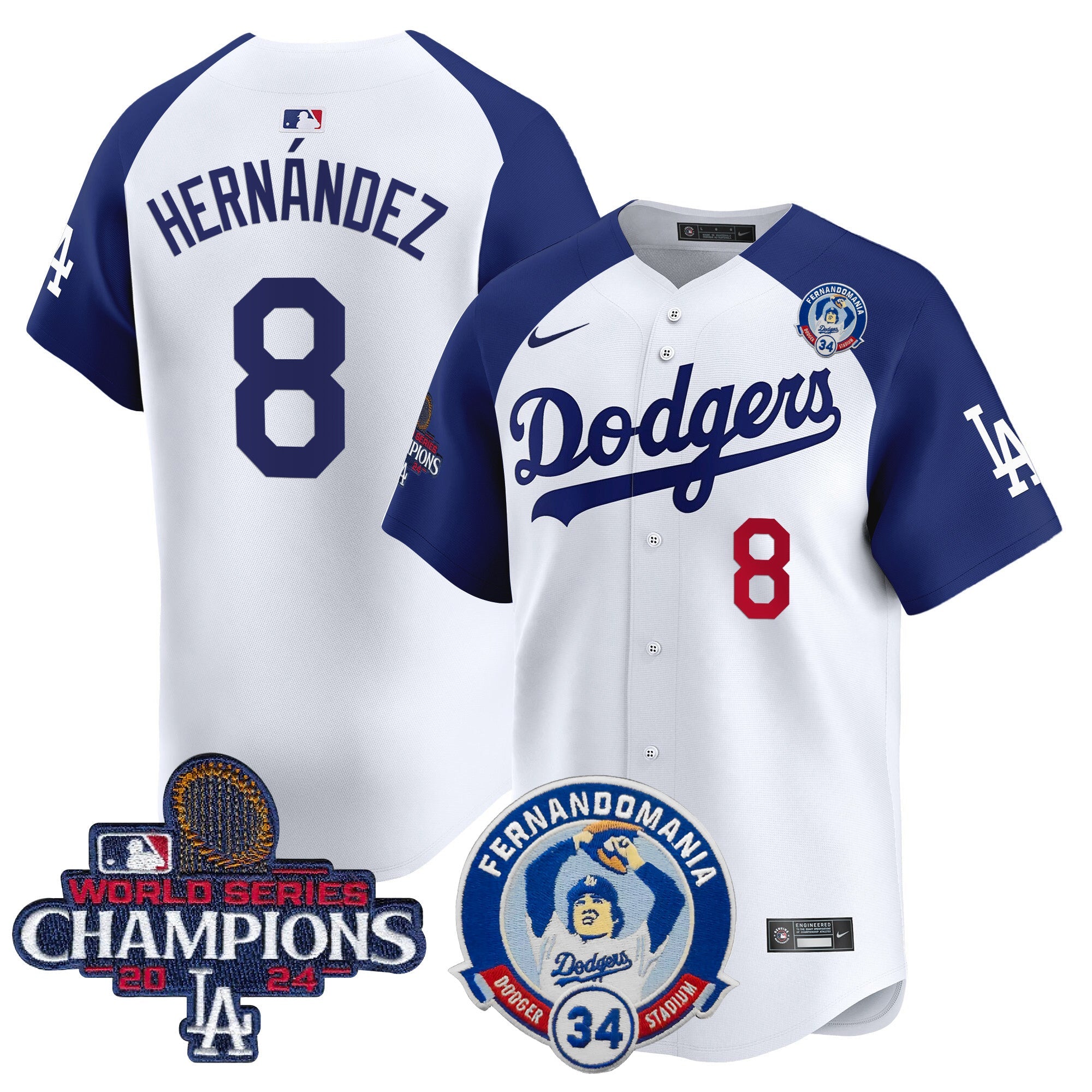 Men’s Fernando & 2024 World Series Champions Patch Vapor Premier Limited Jersey V2