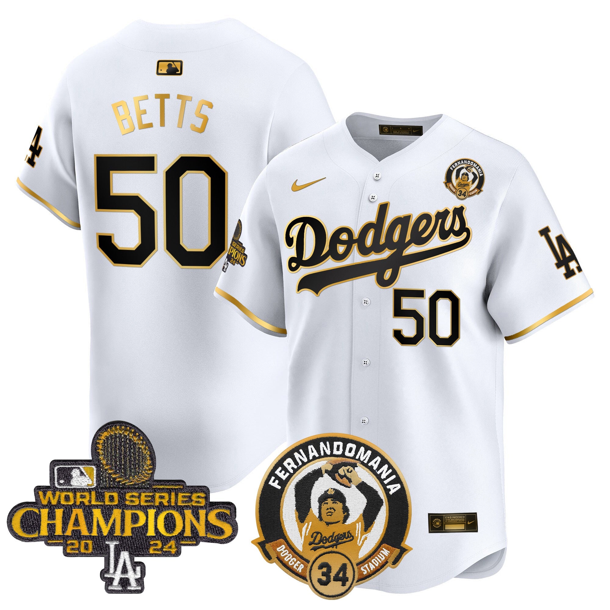 Men’s Fernando & 2024 World Series Champions Patch Vapor Premier Limited Jersey V2