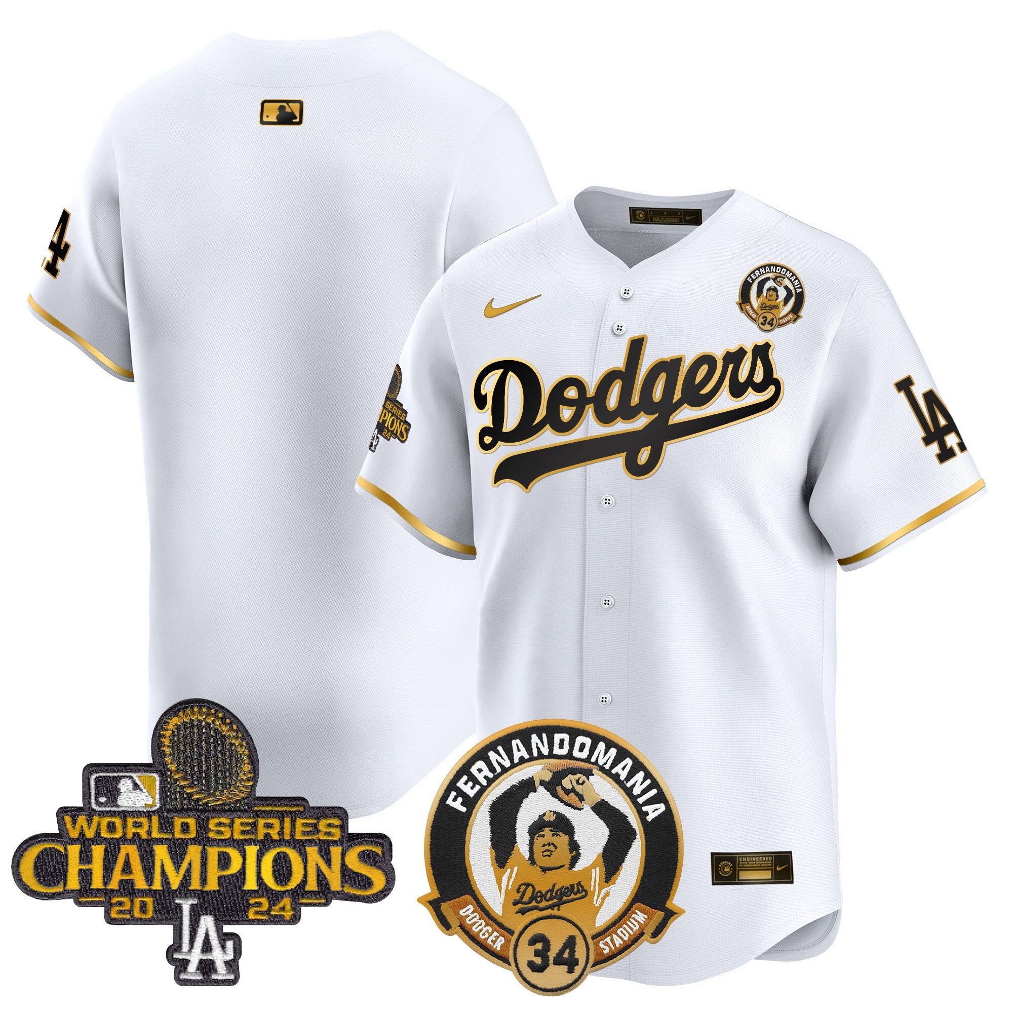 Men’s Fernando & 2024 World Series Champions Patch Vapor Premier Limited Jersey V2